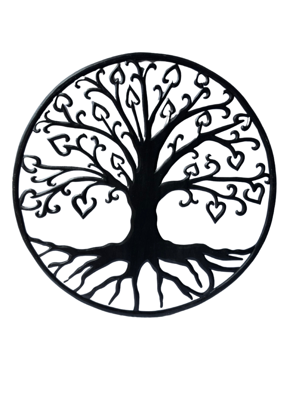 Tree Of Life Black Wall Art 100 cm Round Dk11