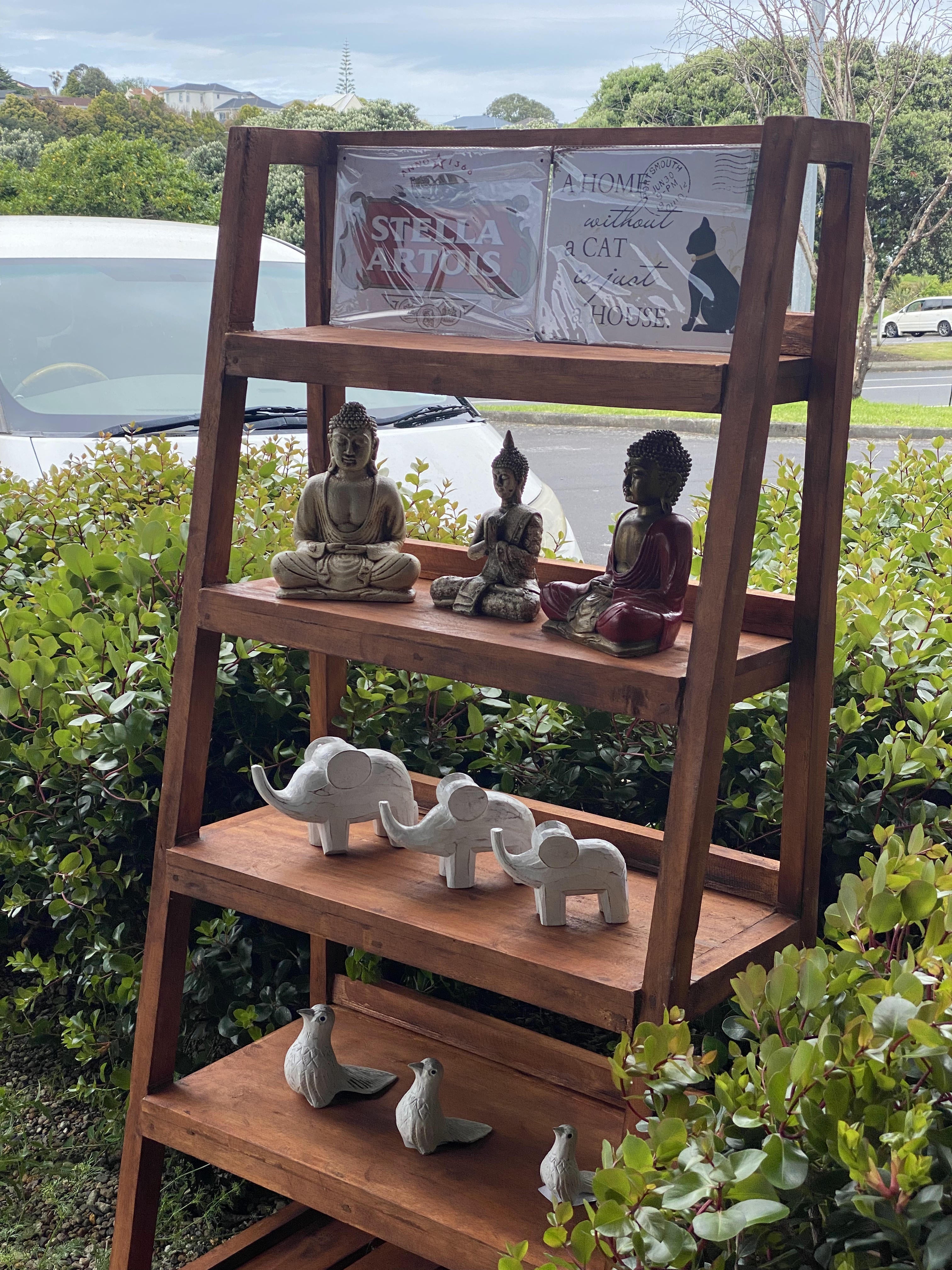 Kae11 Rack Tangga 150 x 70 x 40 cm Natural