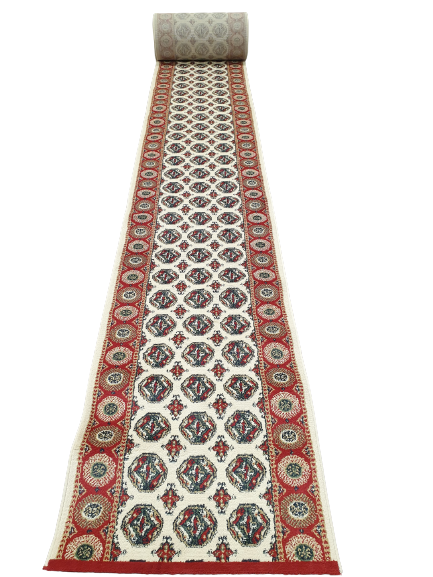 Hariri Archie White Runner 1131Cg1W 80 cm Wide x Length Cut To Order