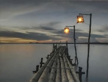 Led Lit Canvas 30 x 40 cm Evening Delight