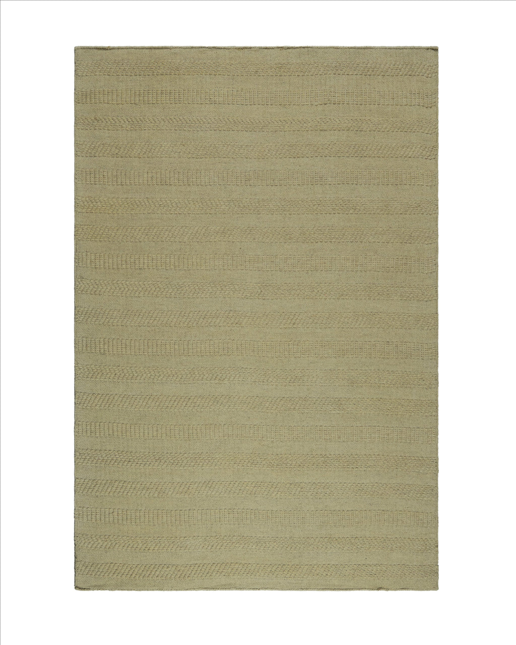 Handwoven Wool Rug Linear Vanilla