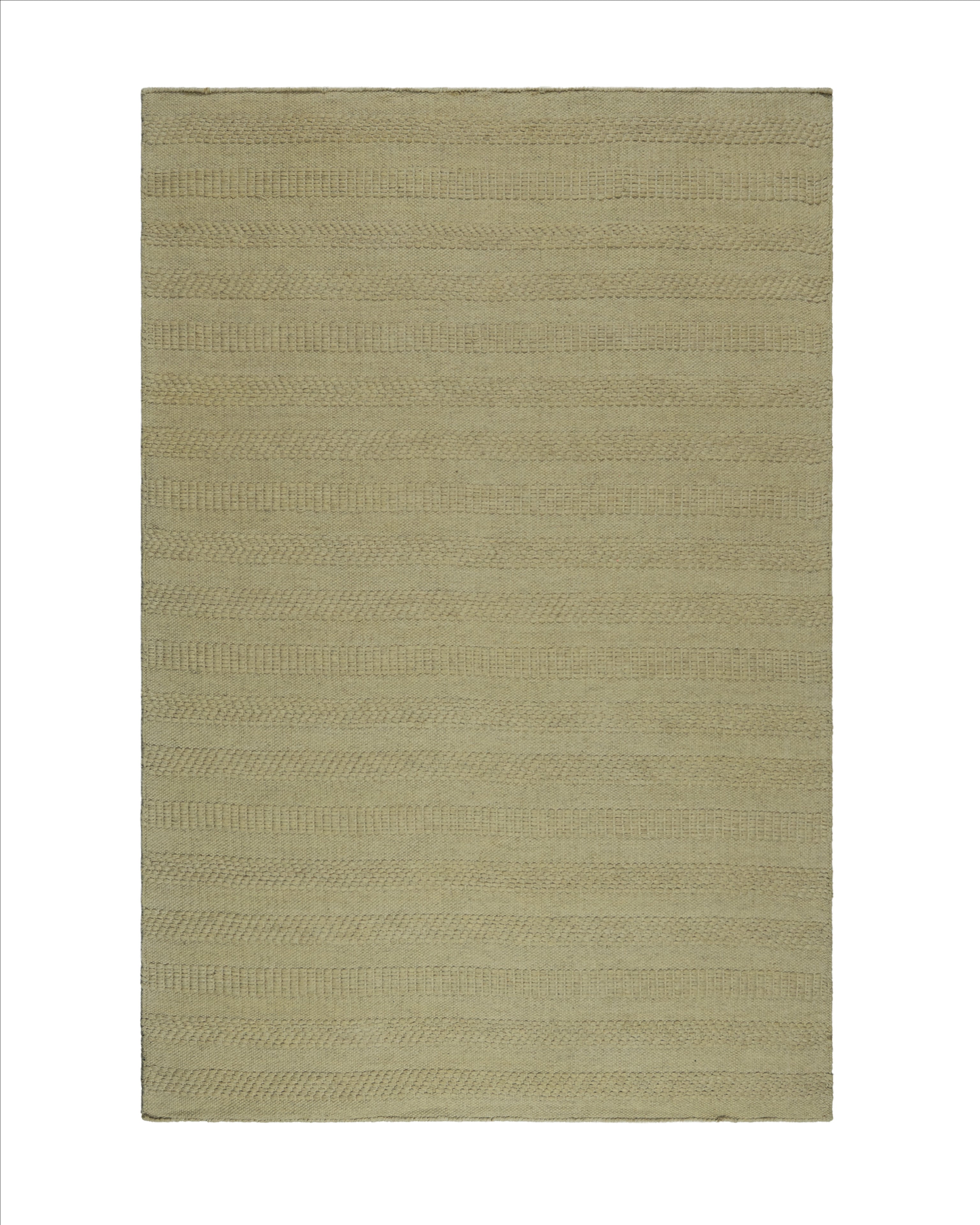 Handwoven Wool Rug Linear Vanilla