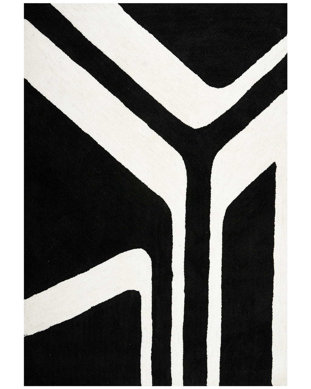 Amara Rug Lineal Black And White