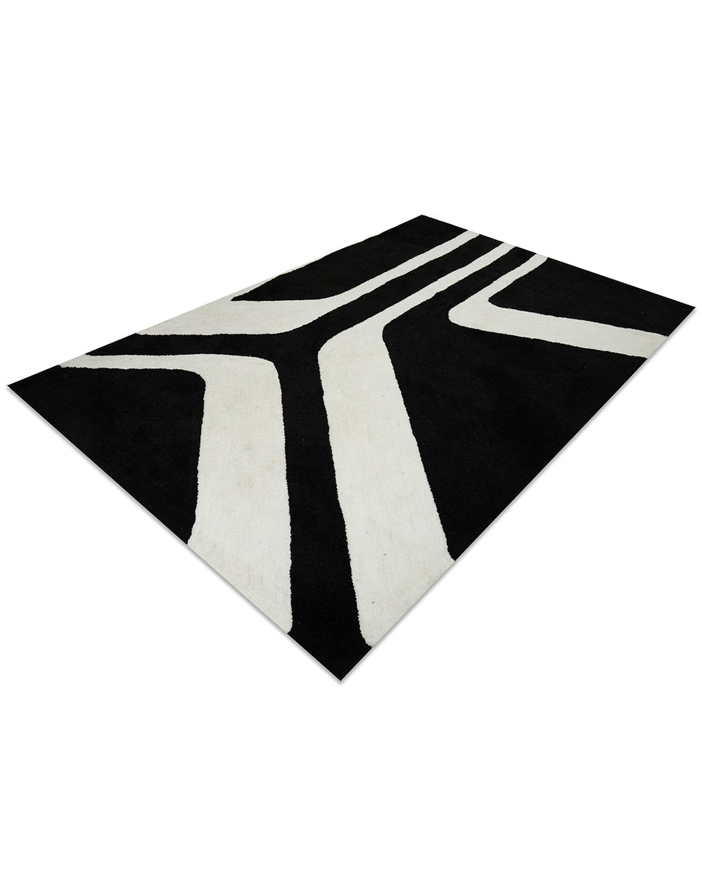 Amara Rug Lineal Black And White