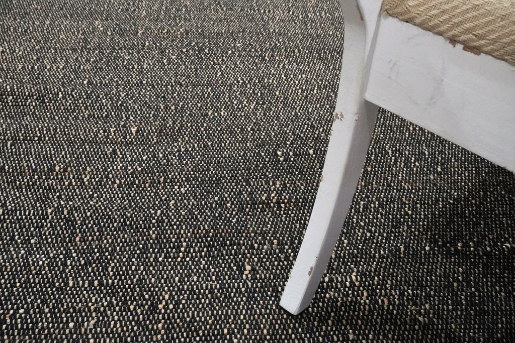 Allowal Wool Handwoven Black Rug