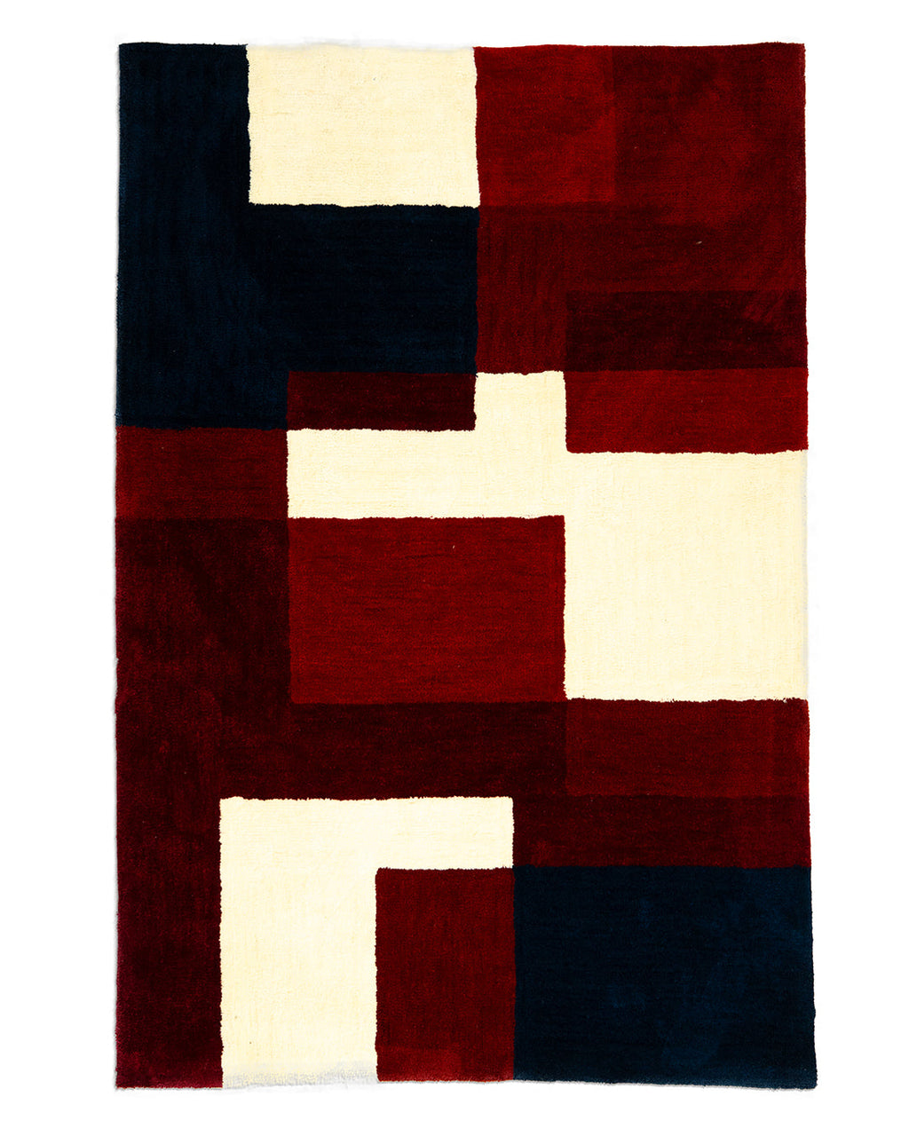 Amara Rug Casket Ink Blue-Rose-Light Red And Maroon