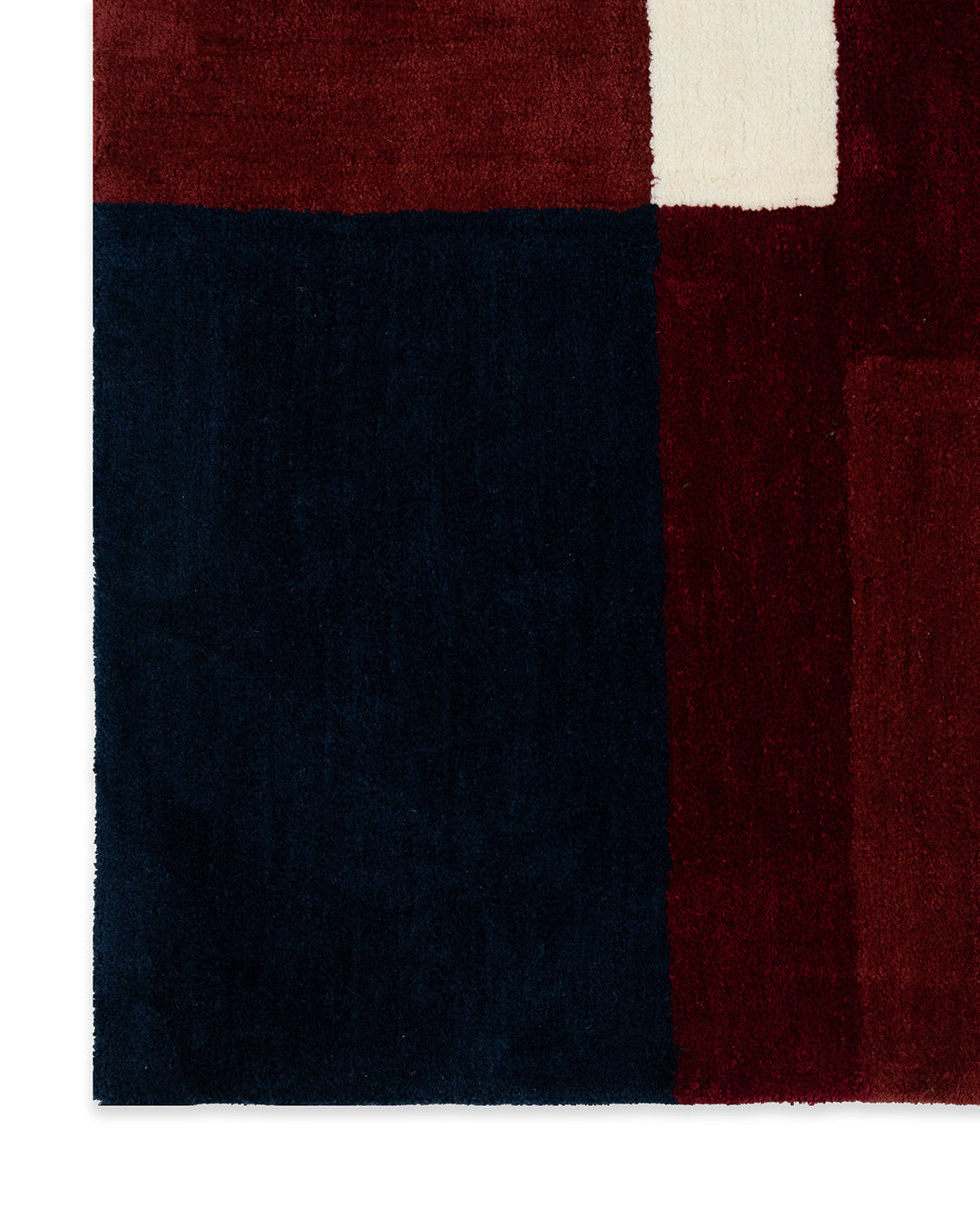 Amara Rug Casket Ink Blue-Rose-Light Red And Maroon