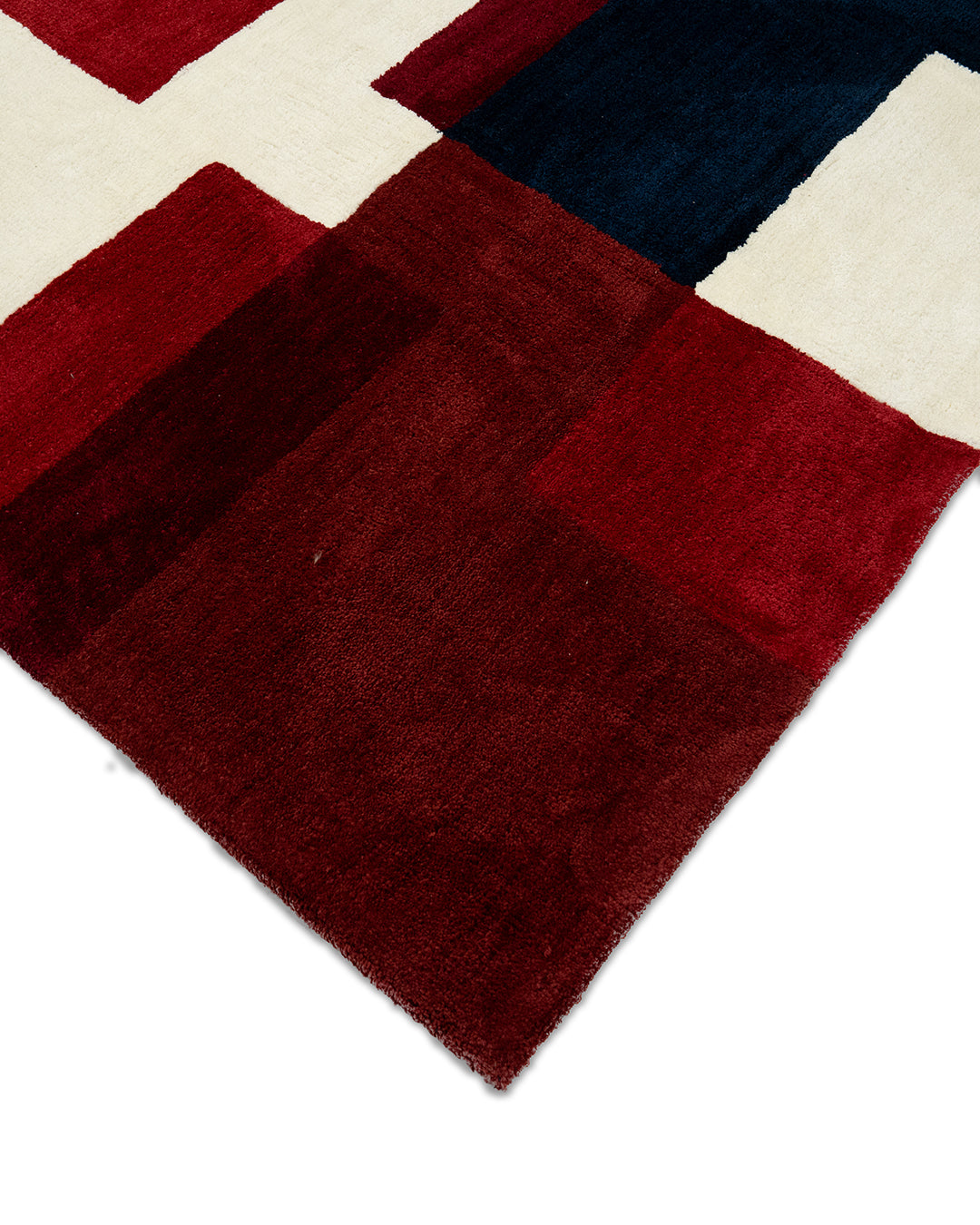 Amara Rug Casket Ink Blue-Rose-Light Red And Maroon