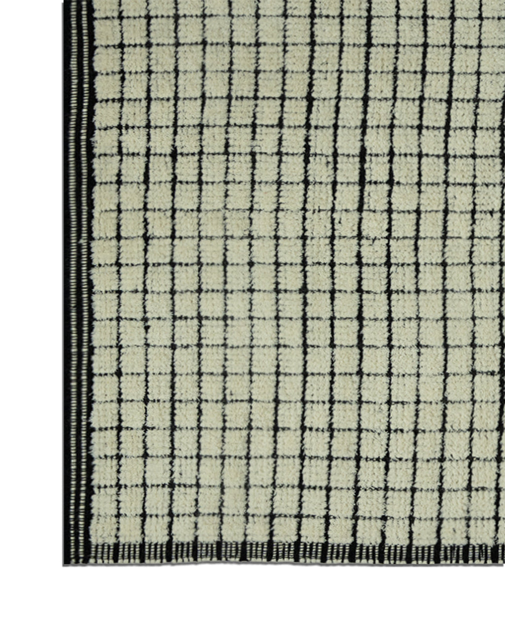 Burj Wool Handwoven White Rug
