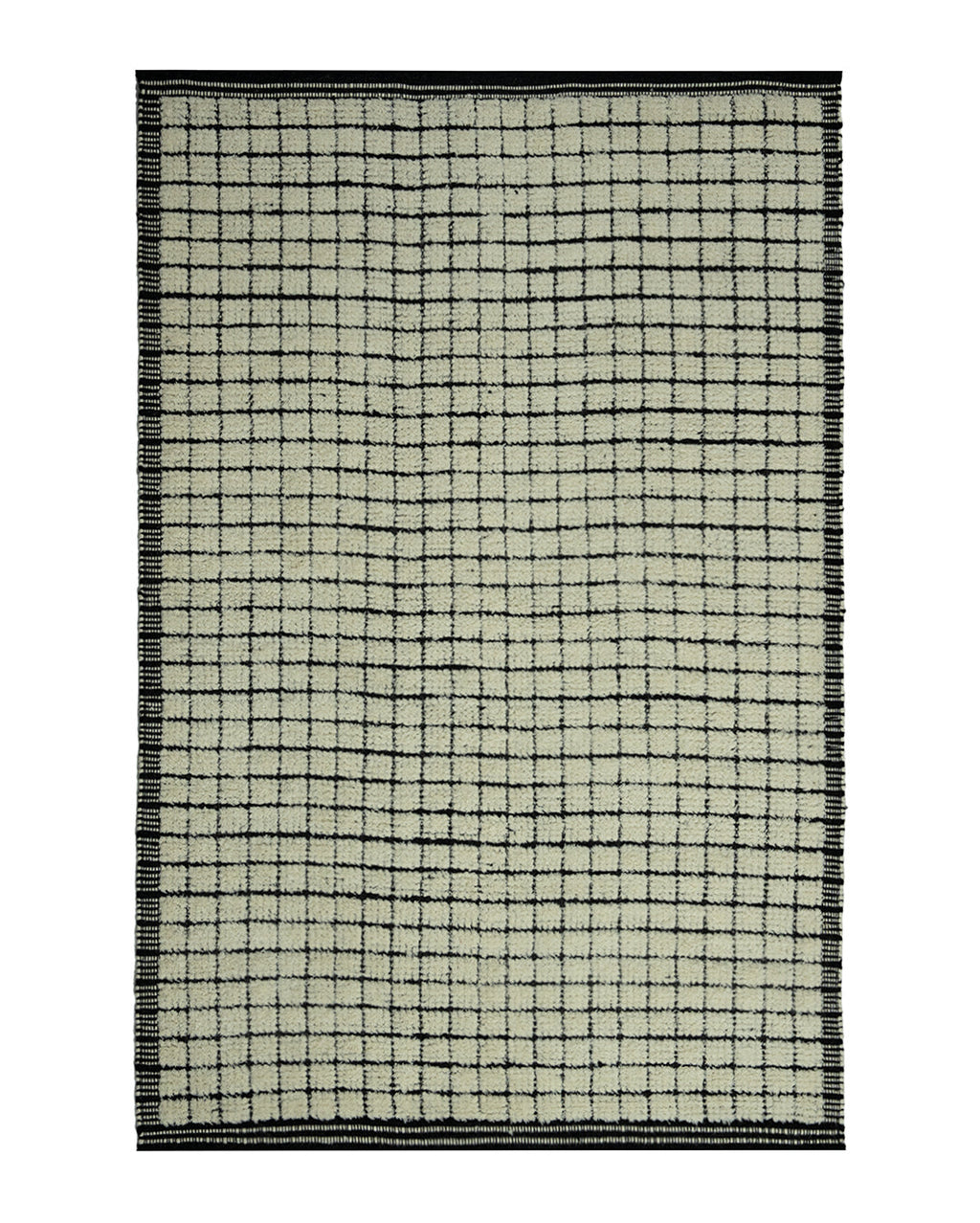 Burj Wool Handwoven White Rug