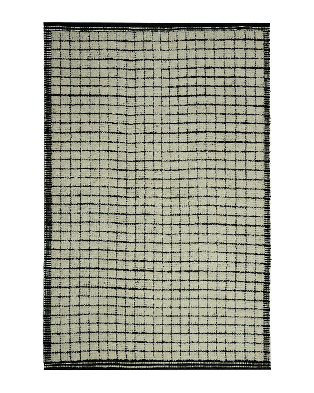 Burj Wool Handwoven White Rug