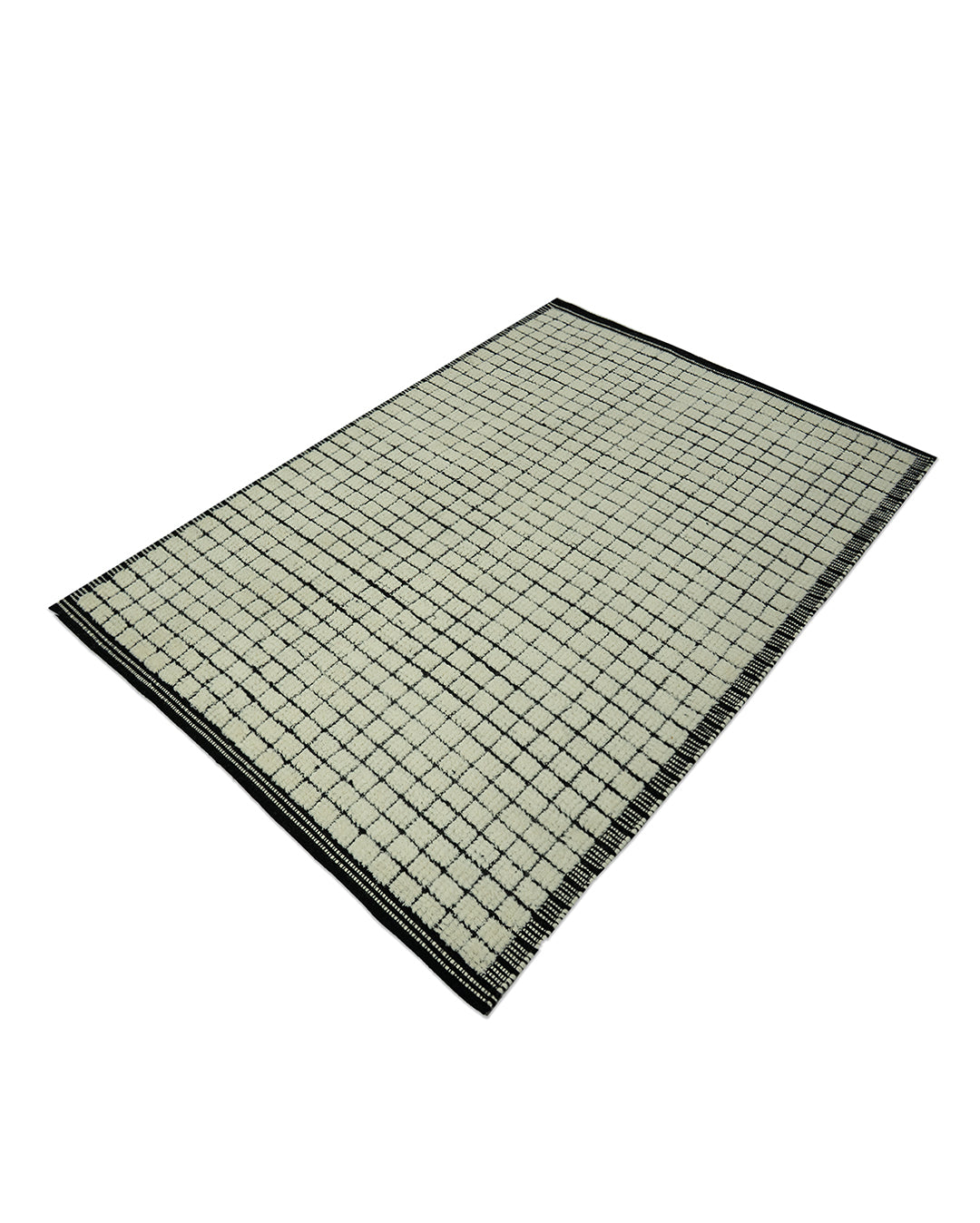 Burj Wool Handwoven White Rug