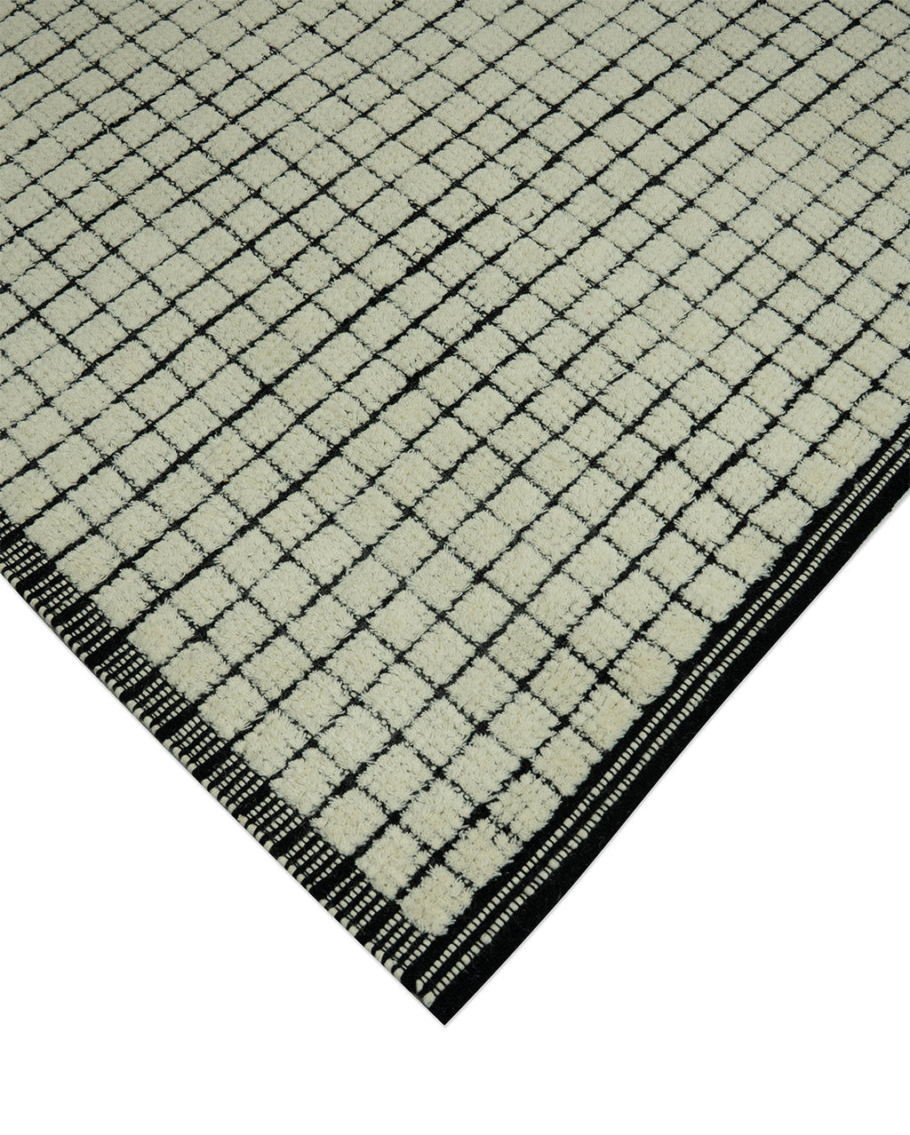 Burj Wool Handwoven White Rug
