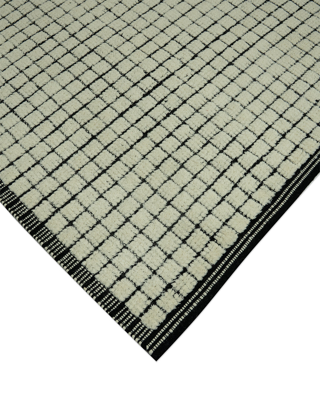 Burj Wool Handwoven White Rug