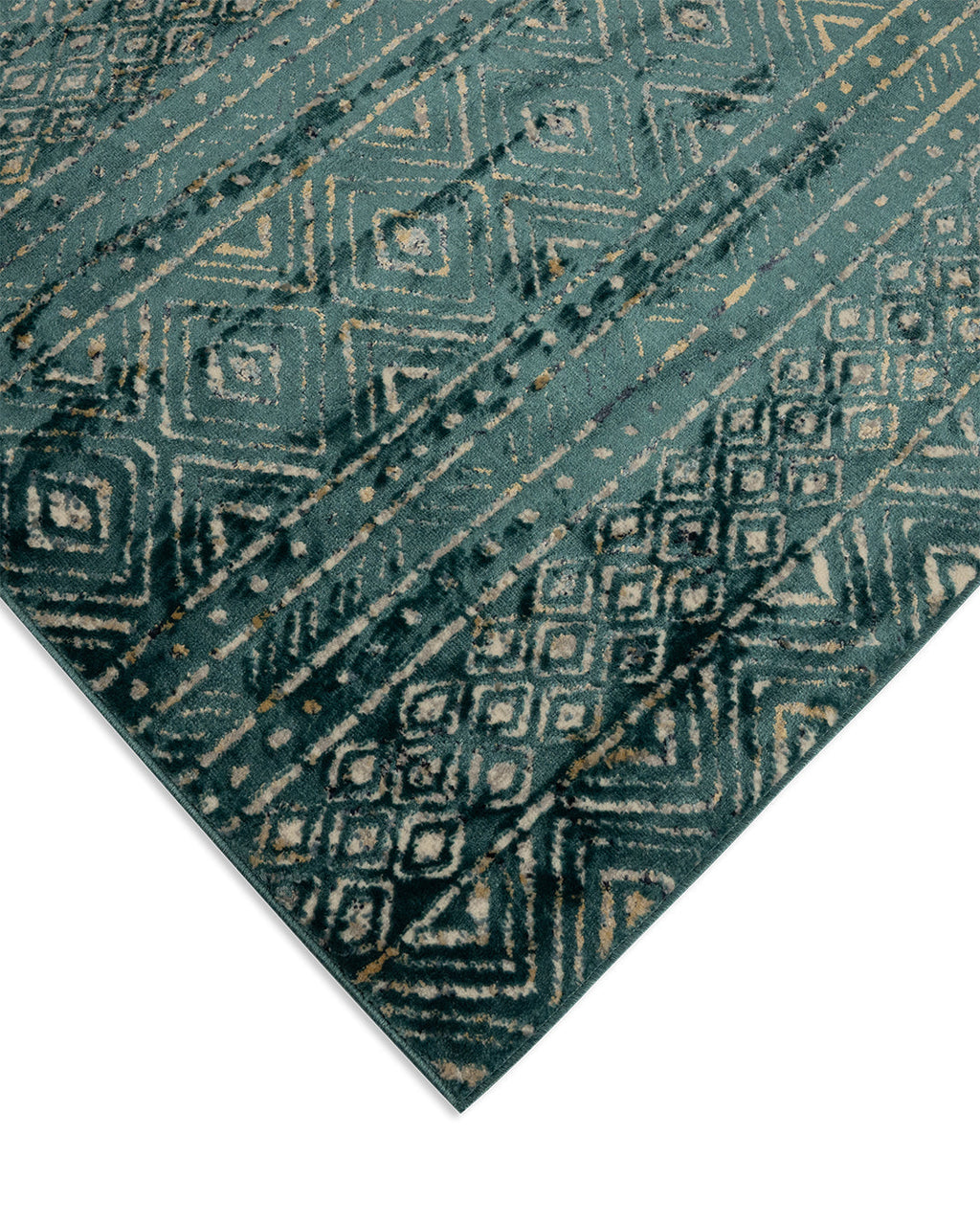 Zoe Rug Ancien Teal Blue
