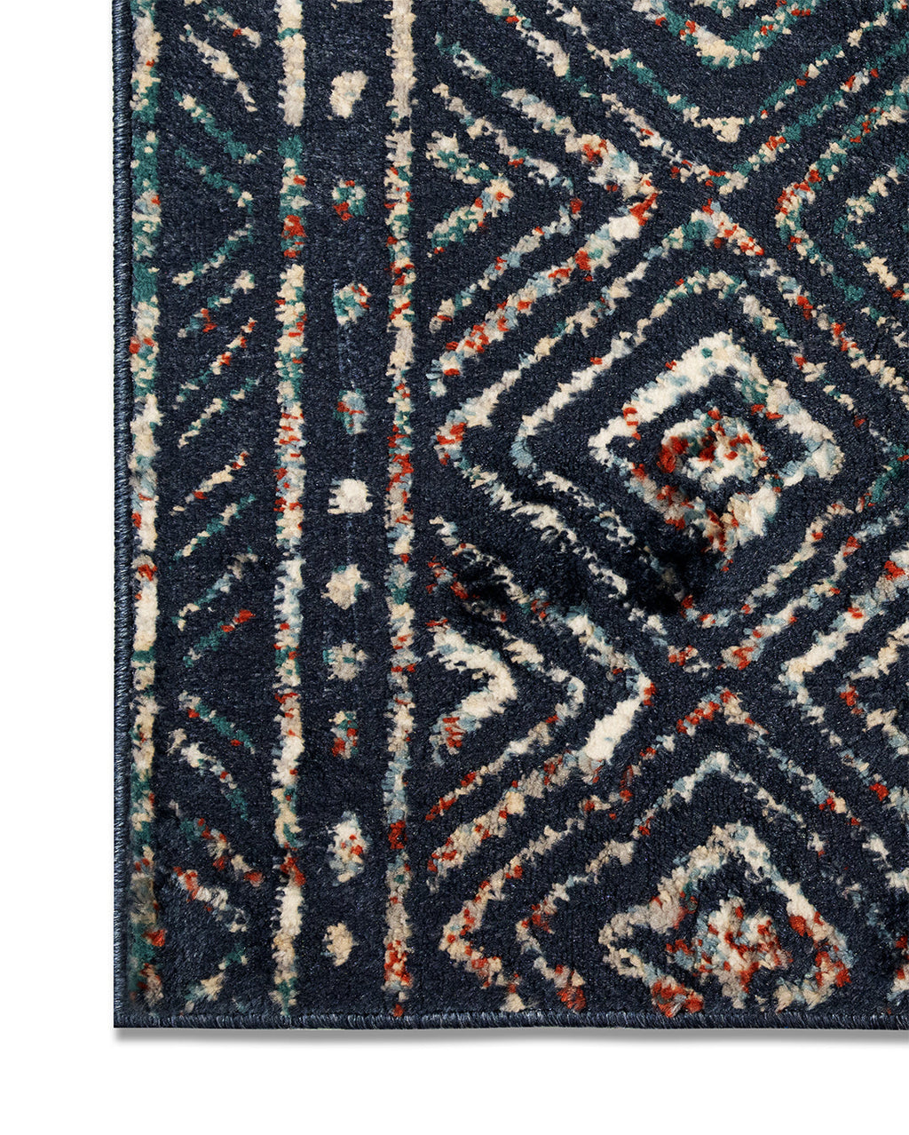 Zoe Rug Ancien Brown Dark Blue