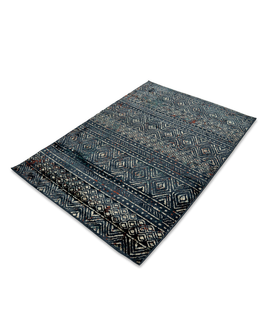 Zoe Rug Ancien Brown Dark Blue
