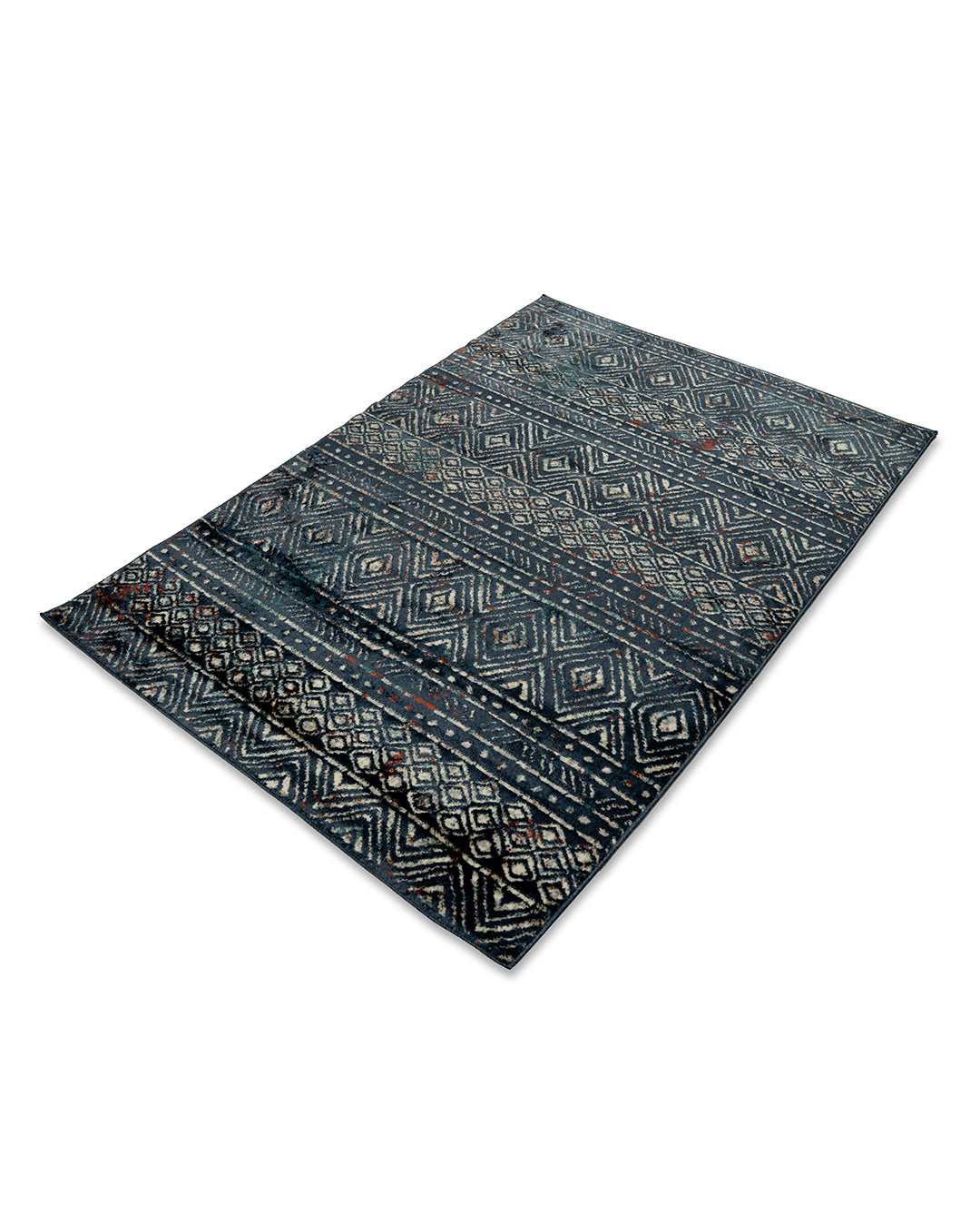 Zoe Rug Ancien Brown Dark Blue