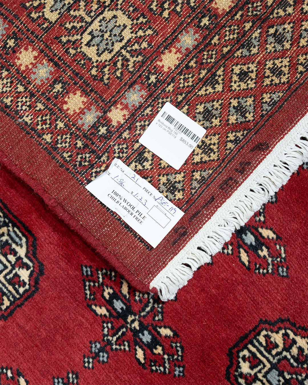 Bokhara Rug 186 x 123 cm PSE119