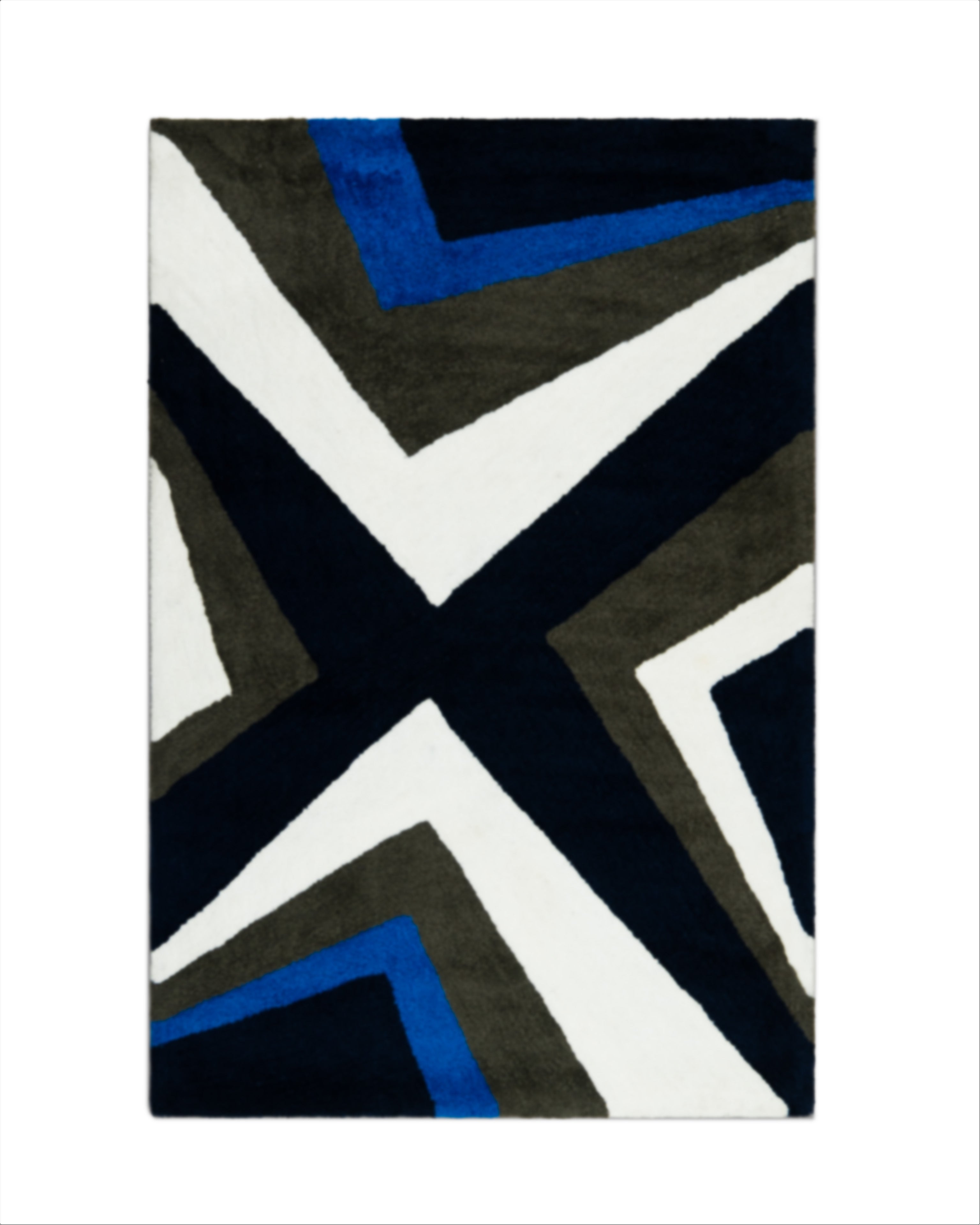 Amara Rug Genetic Ink Blue Jelly Blue Grey And White