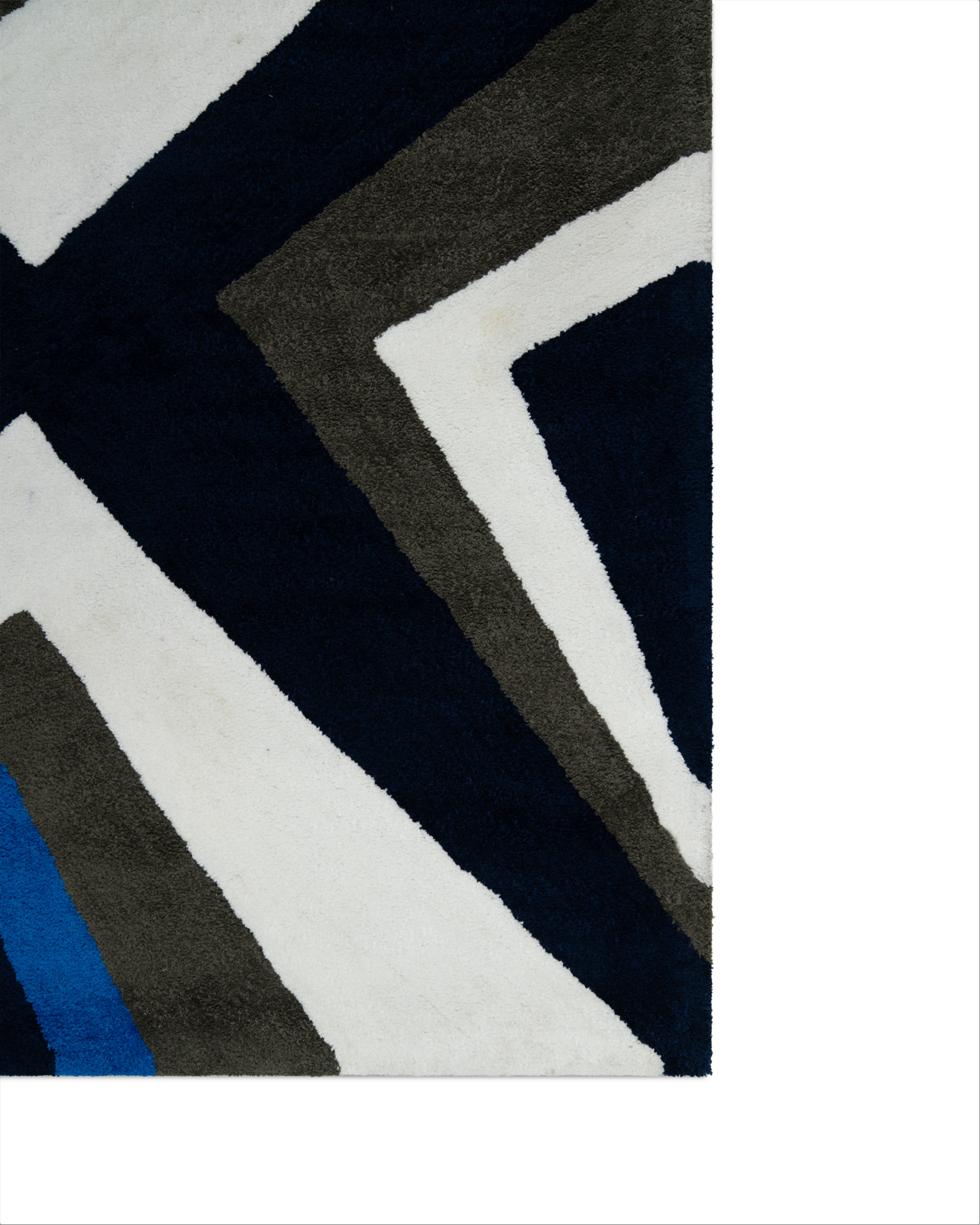 Amara Rug Genetic Ink Blue Jelly Blue Grey And White