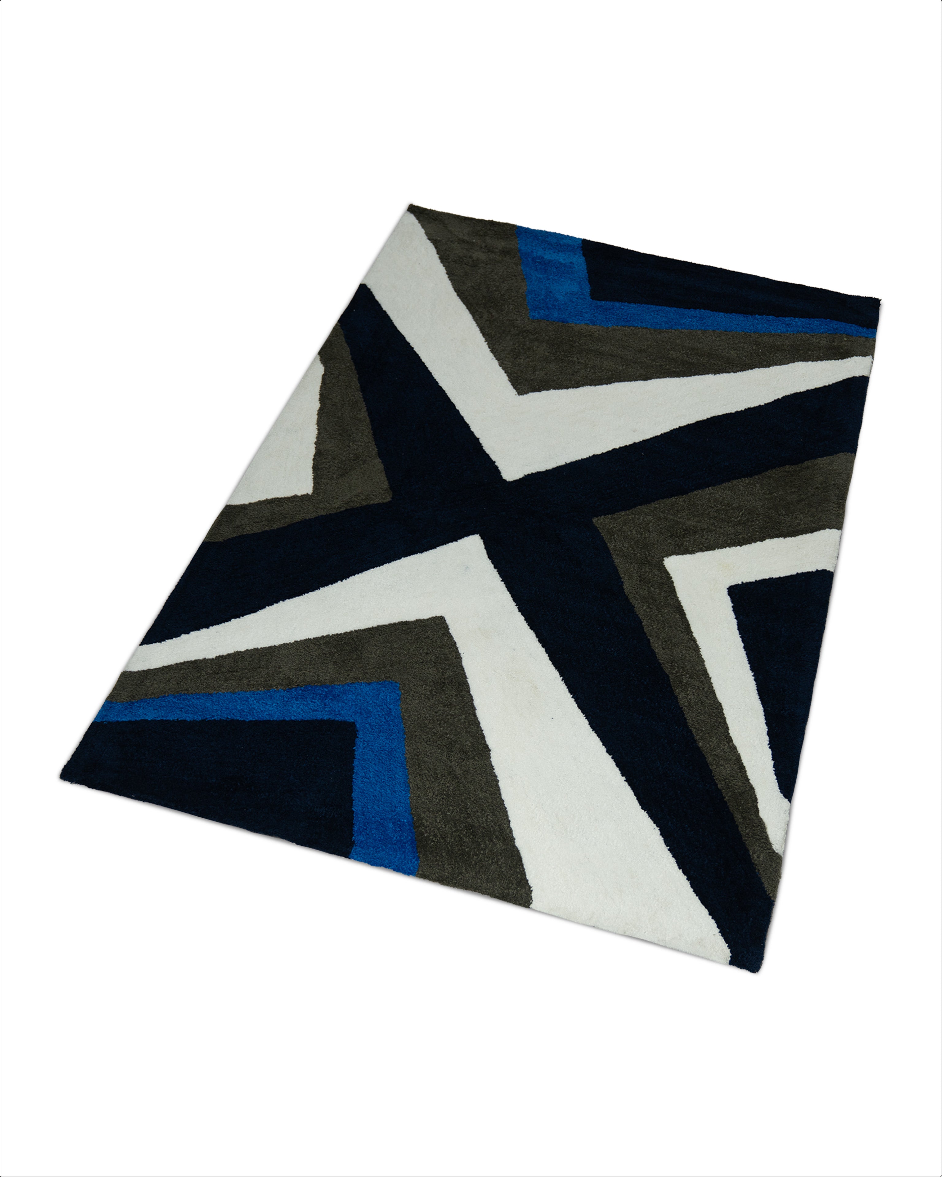 Amara Rug Genetic Ink Blue Jelly Blue Grey And White