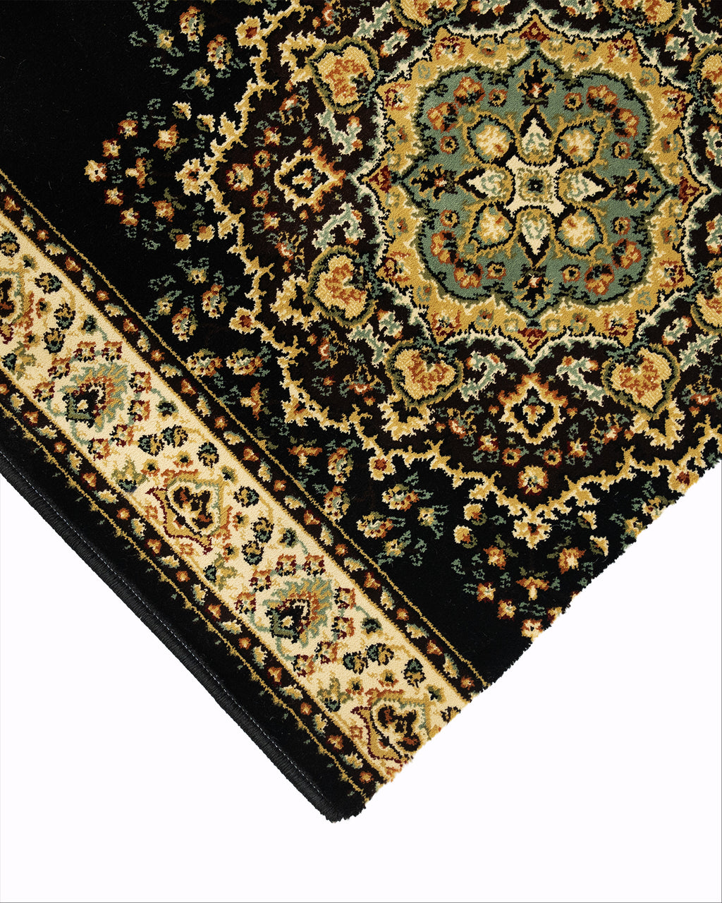 Kohinoor Herricks Black Runner 80 cm Wide x Length Cut To Order
