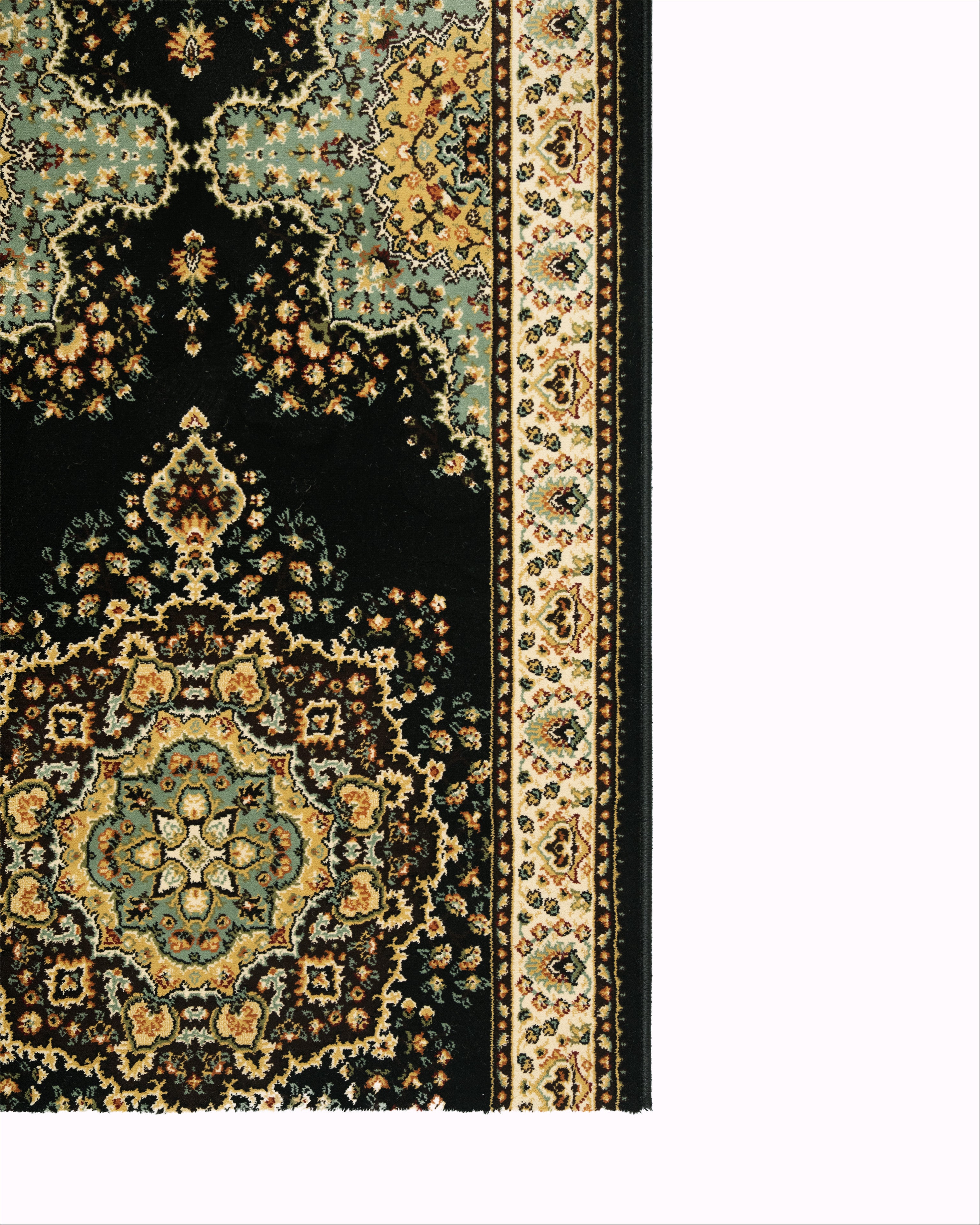 Kohinoor Herricks Black Runner 80 cm Wide x Length Cut To Order