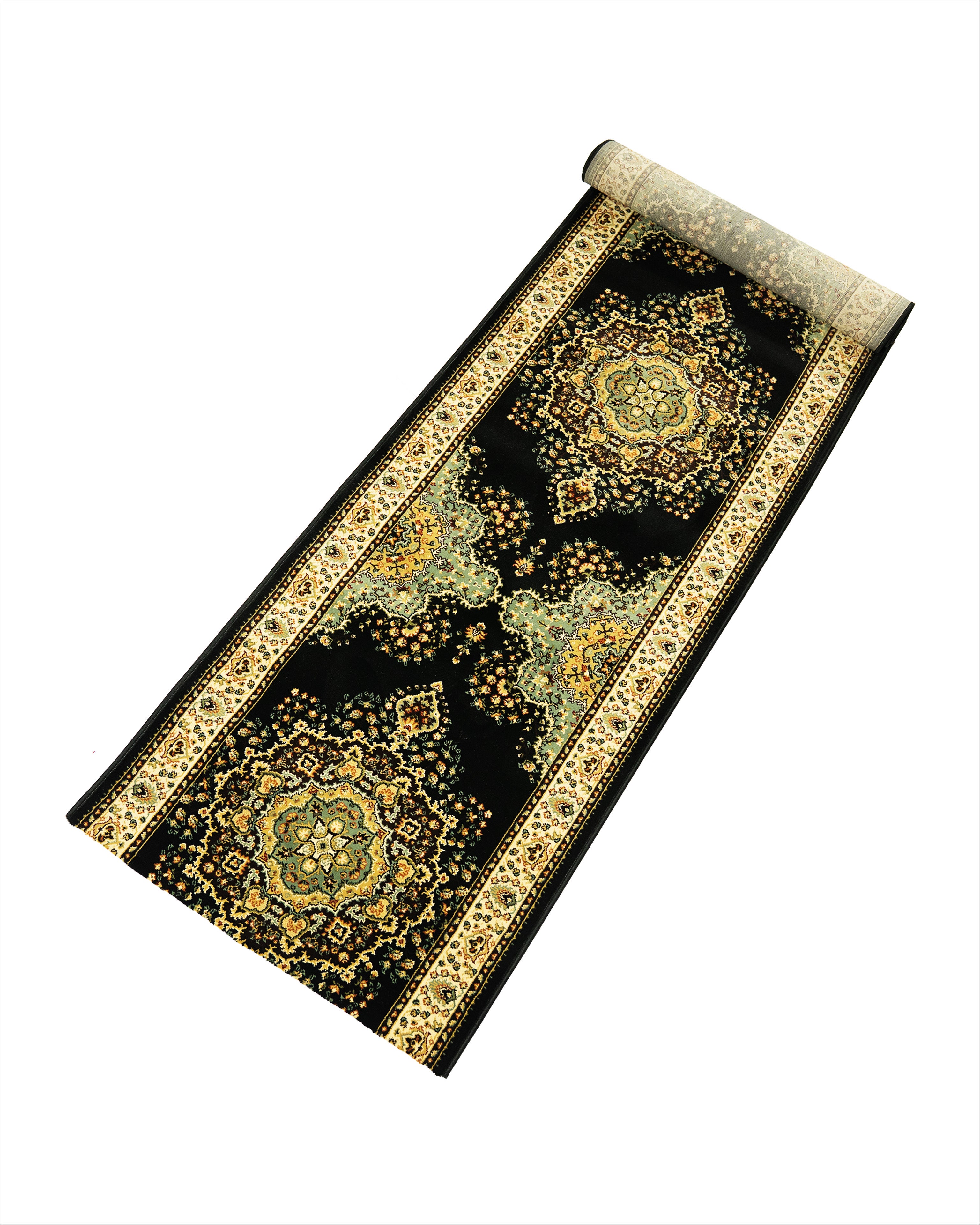 Kohinoor Herricks Black Runner 80 cm Wide x Length Cut To Order