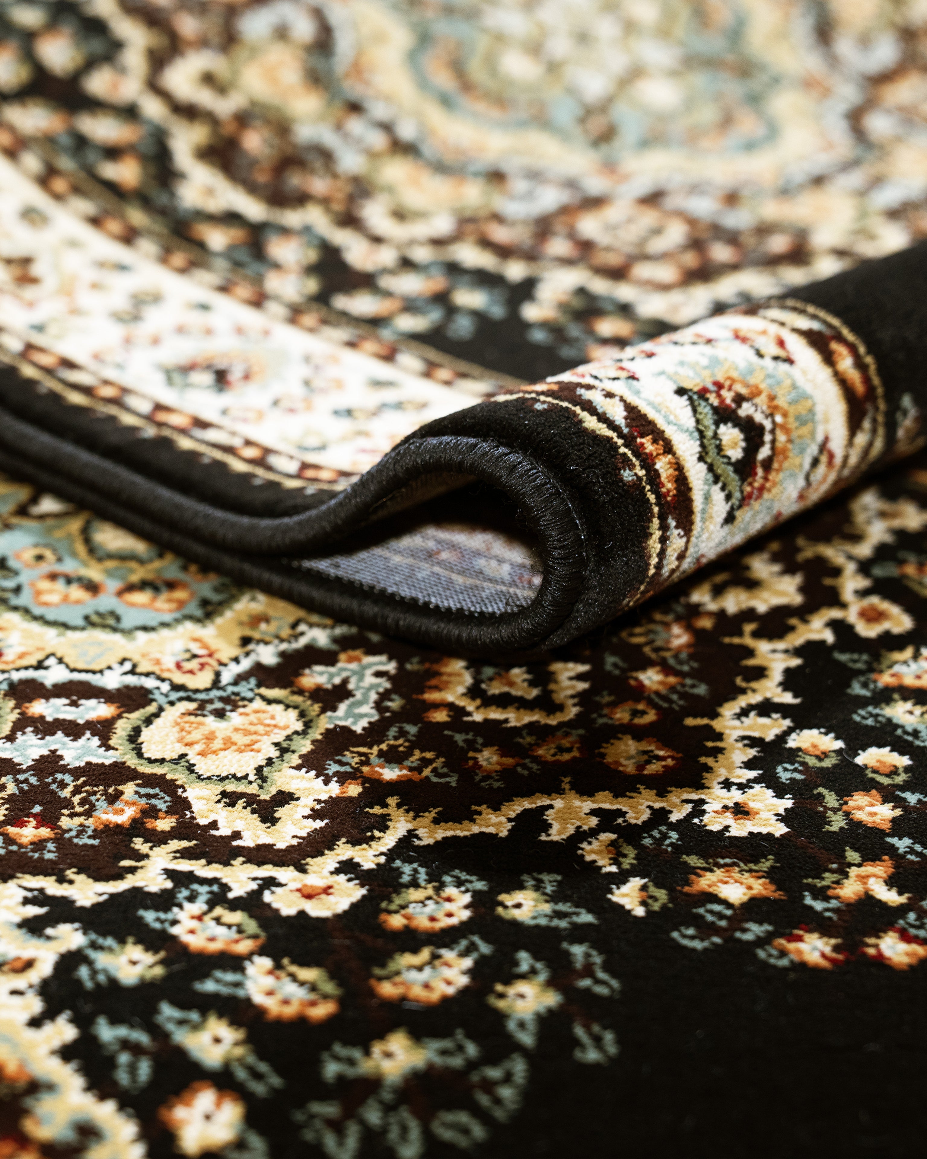 Kohinoor Herricks Black Runner 80 cm Wide x Length Cut To Order