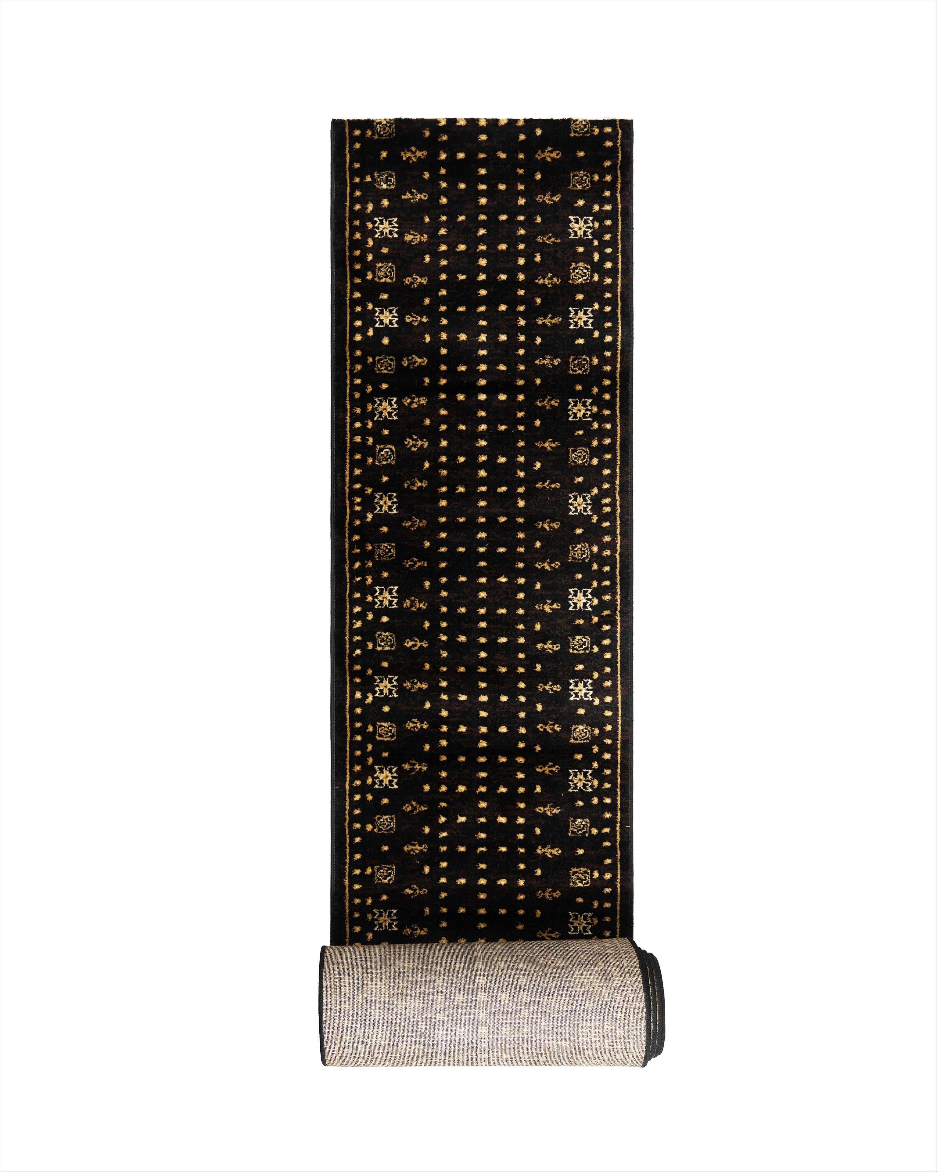 Hariri Sangi Black Runner 80 cm Wide x Length Cut To Order