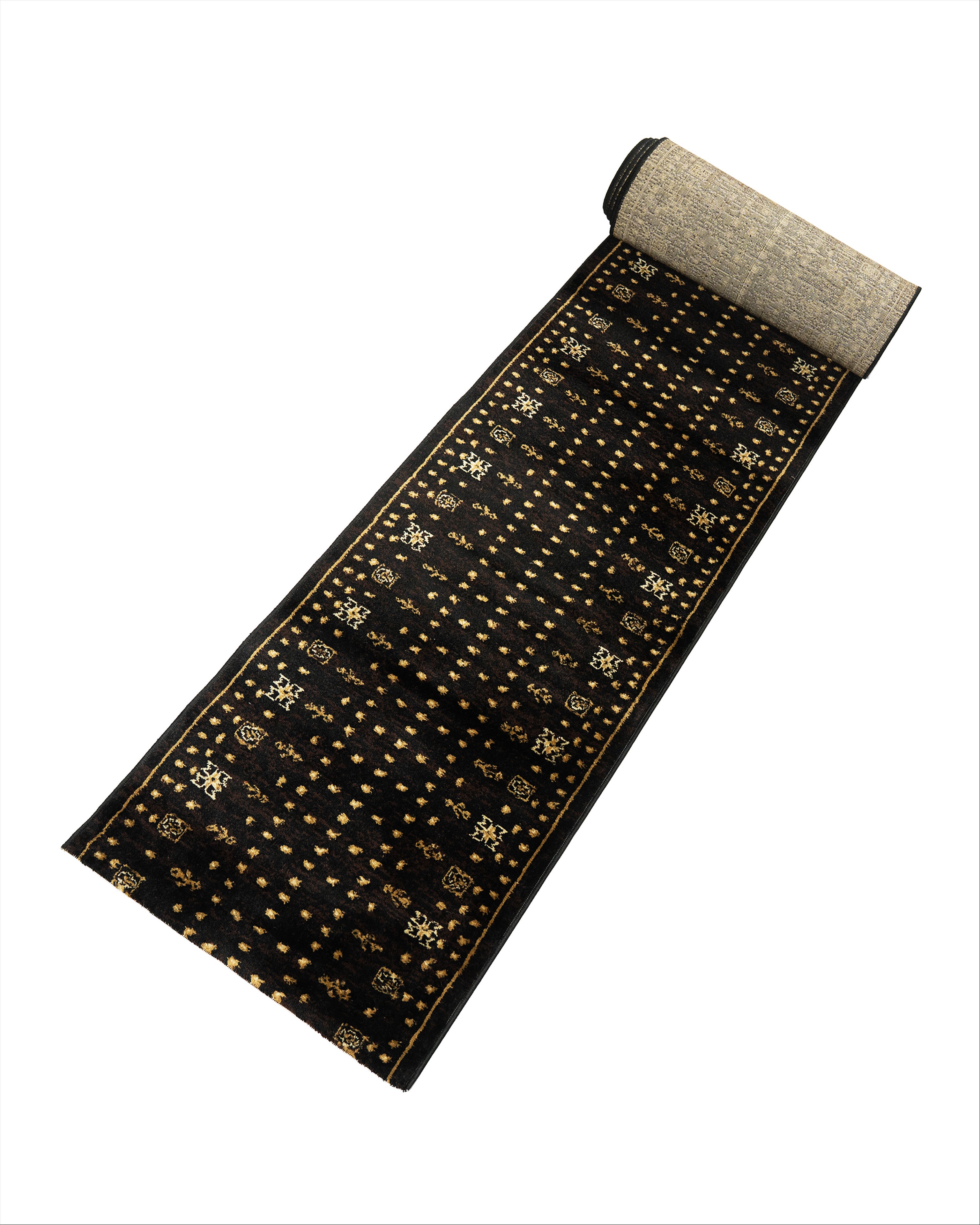 Hariri Sangi Black Runner 80 cm Wide x Length Cut To Order