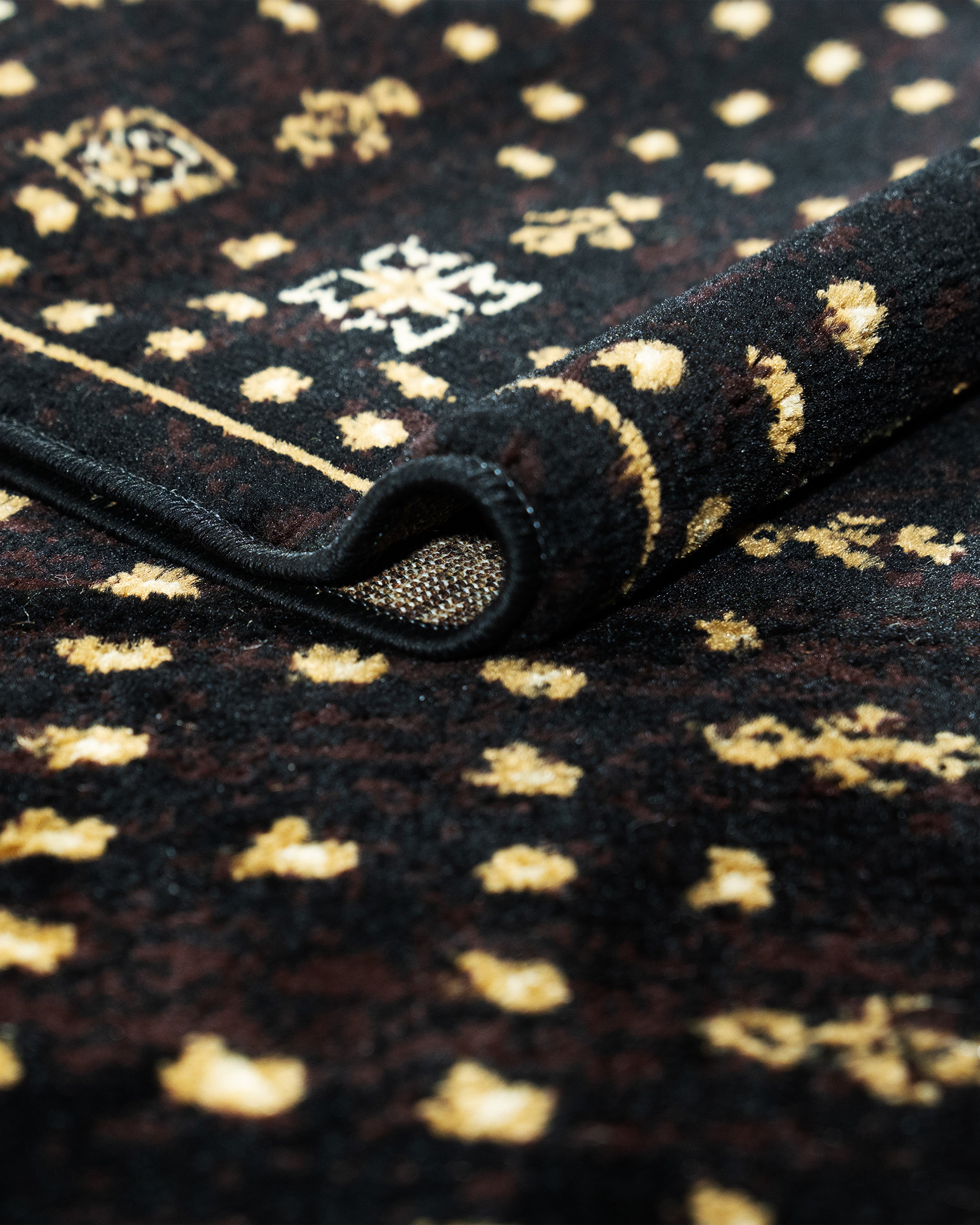 Hariri Sangi Black Runner 80 cm Wide x Length Cut To Order