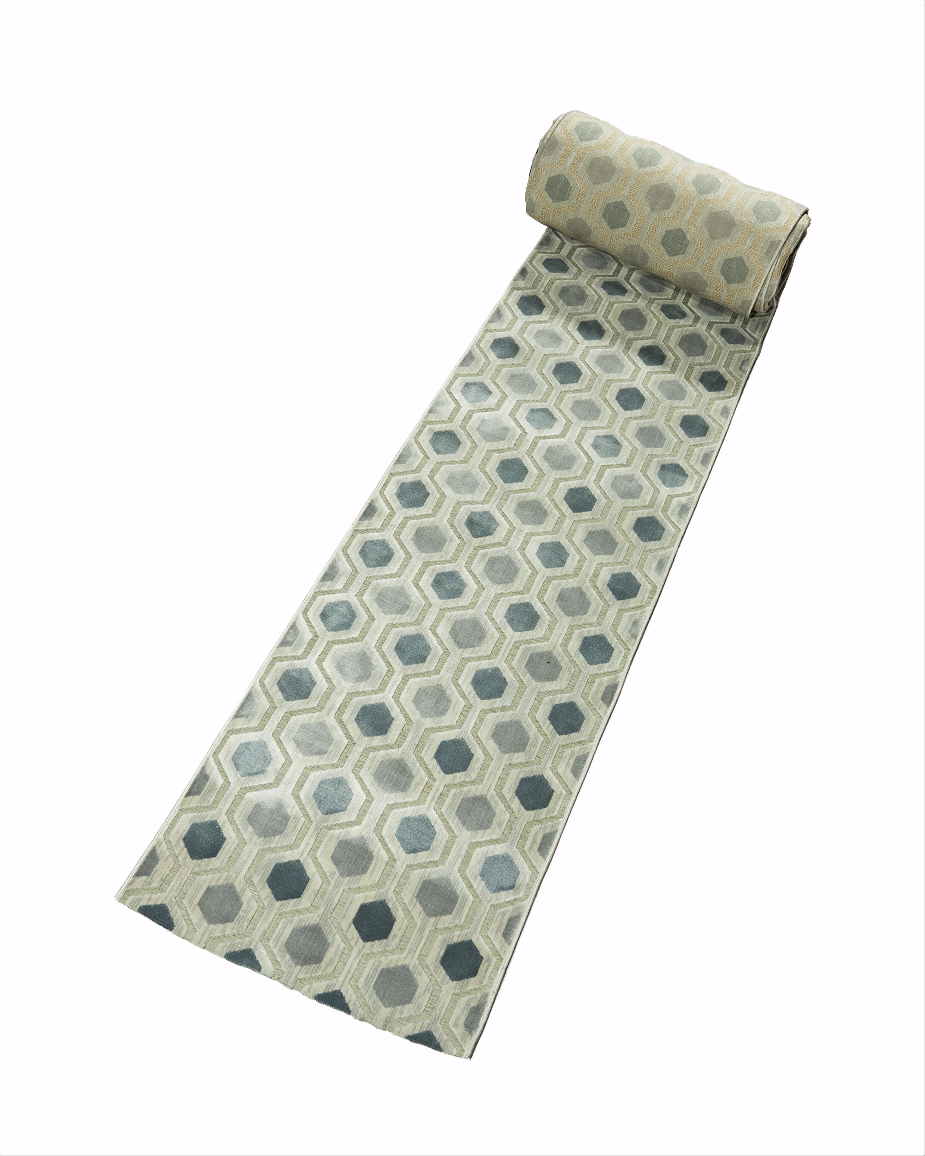 Alicia Rug Bargo Silver And Blue x 80 cm Wide x Length Cut To Order