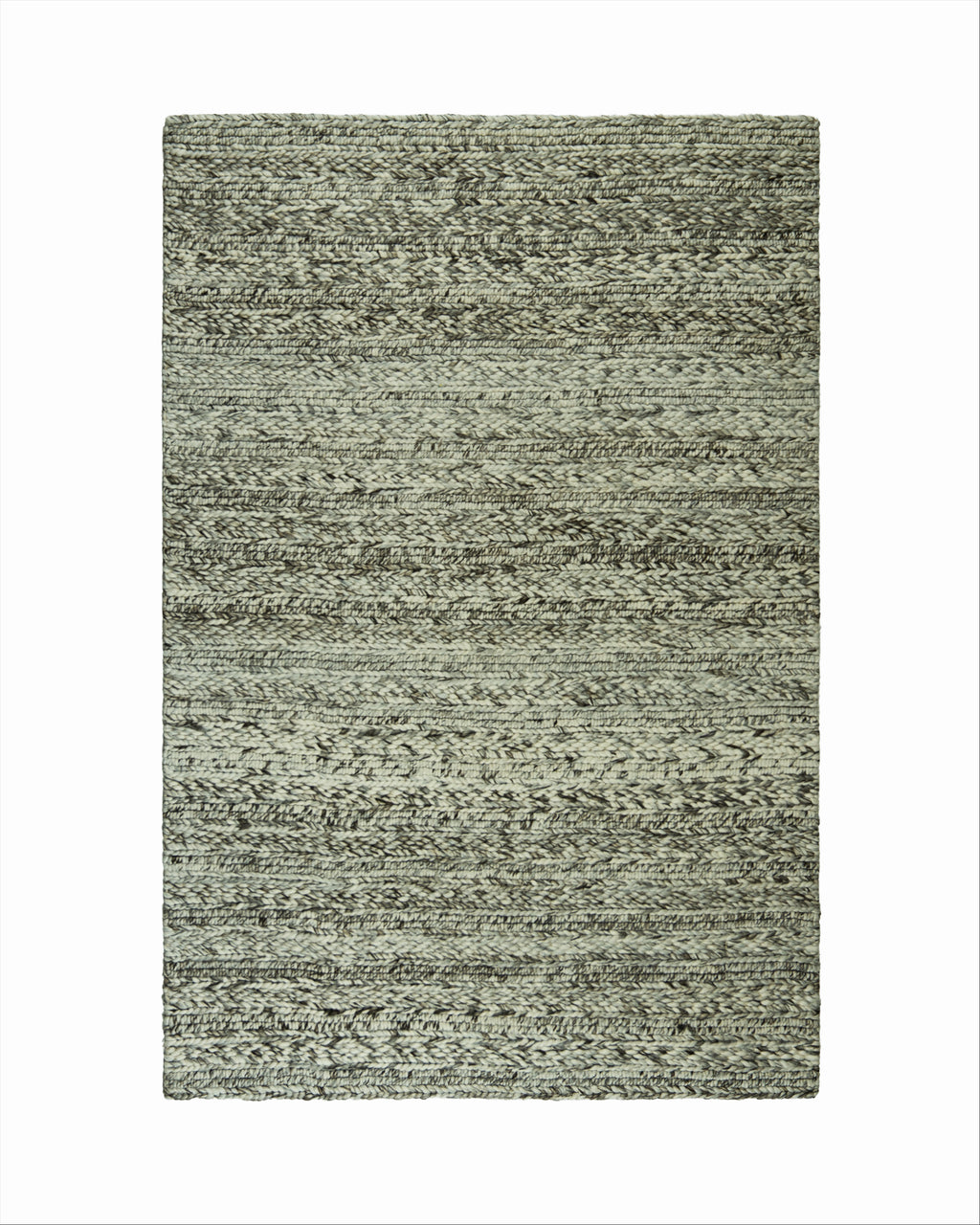 Ayali Wool Handwoven White Rug