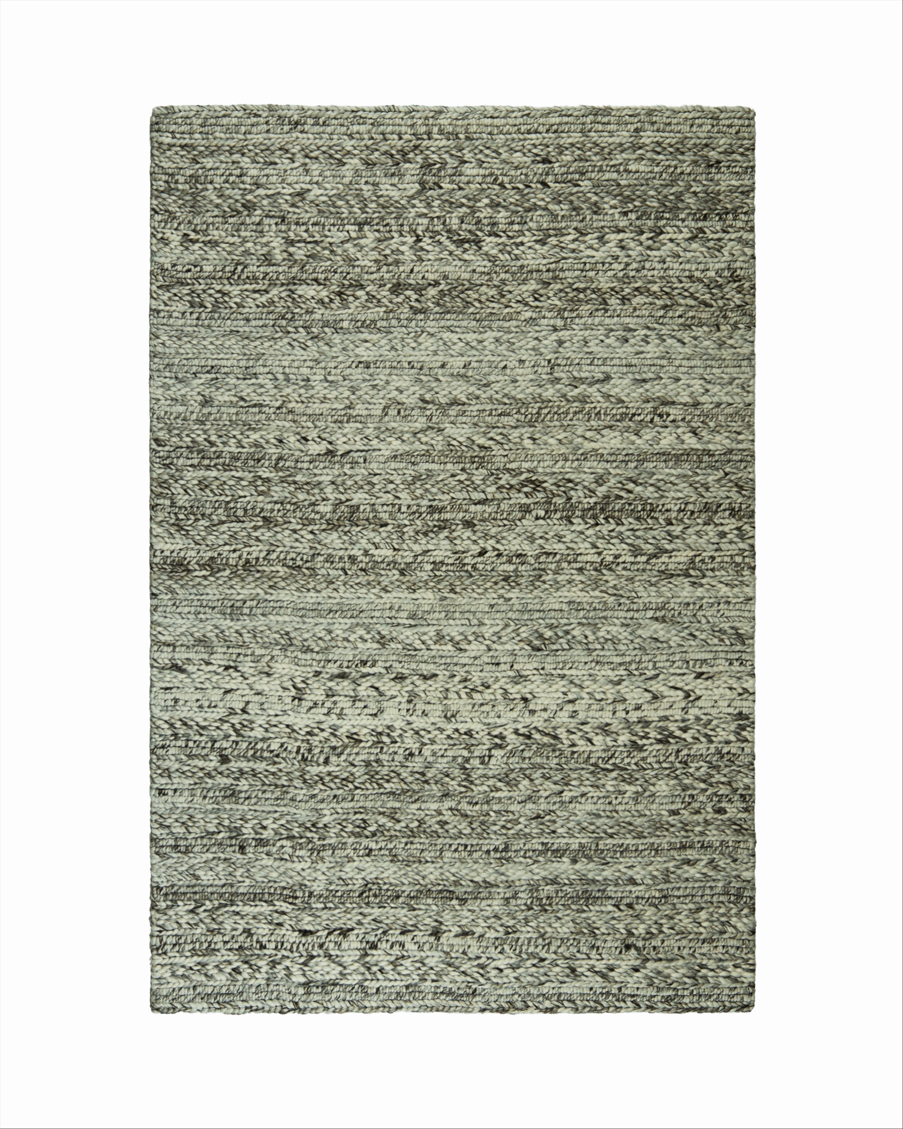 Ayali Wool Handwoven White Rug