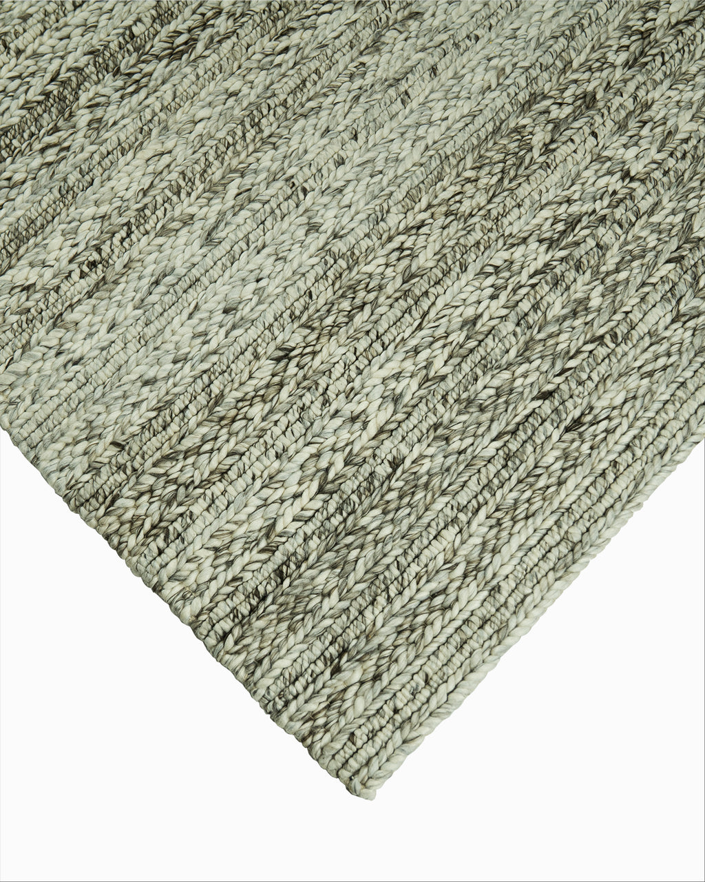 Ayali Wool Handwoven White Rug