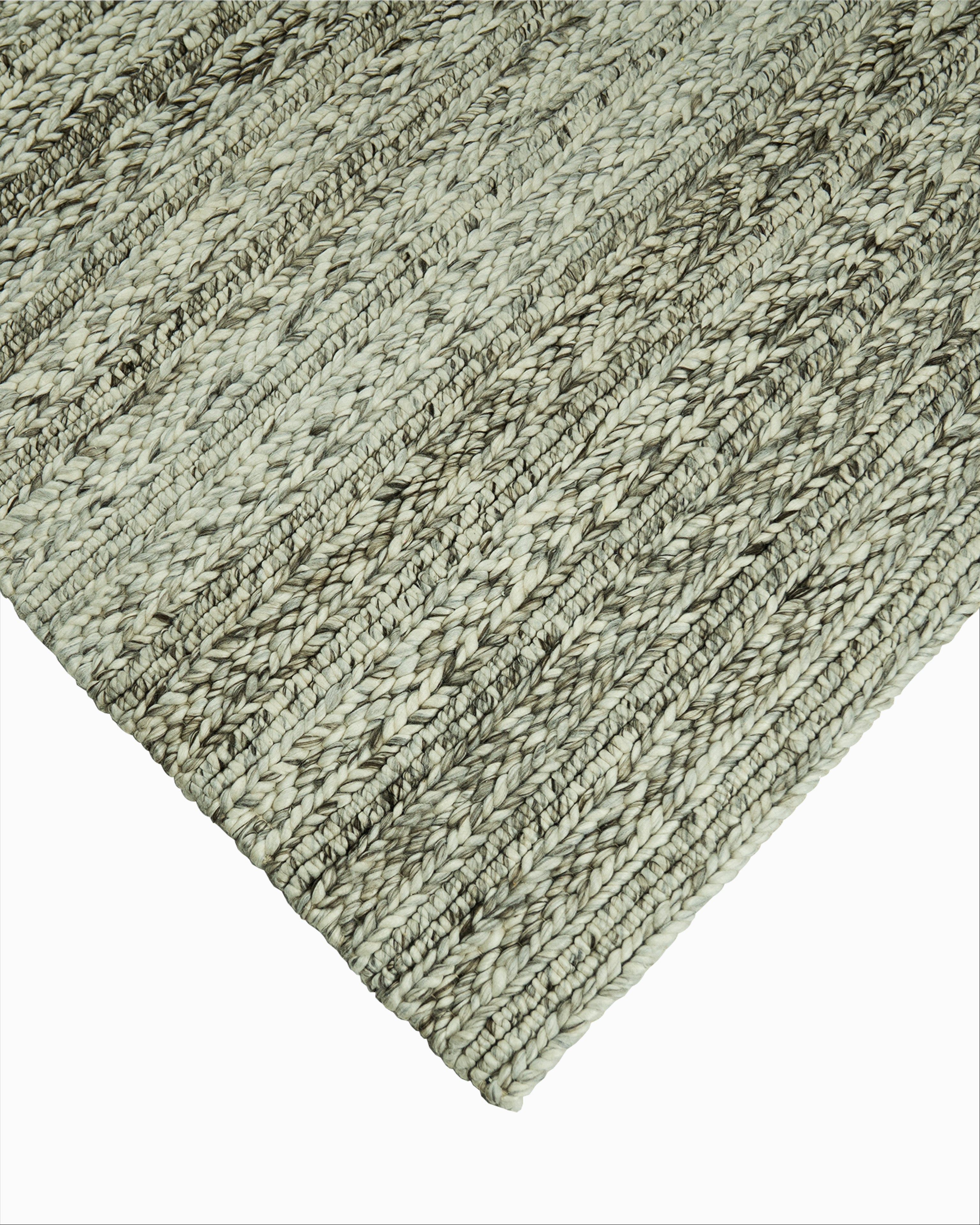 Ayali Wool Handwoven White Rug