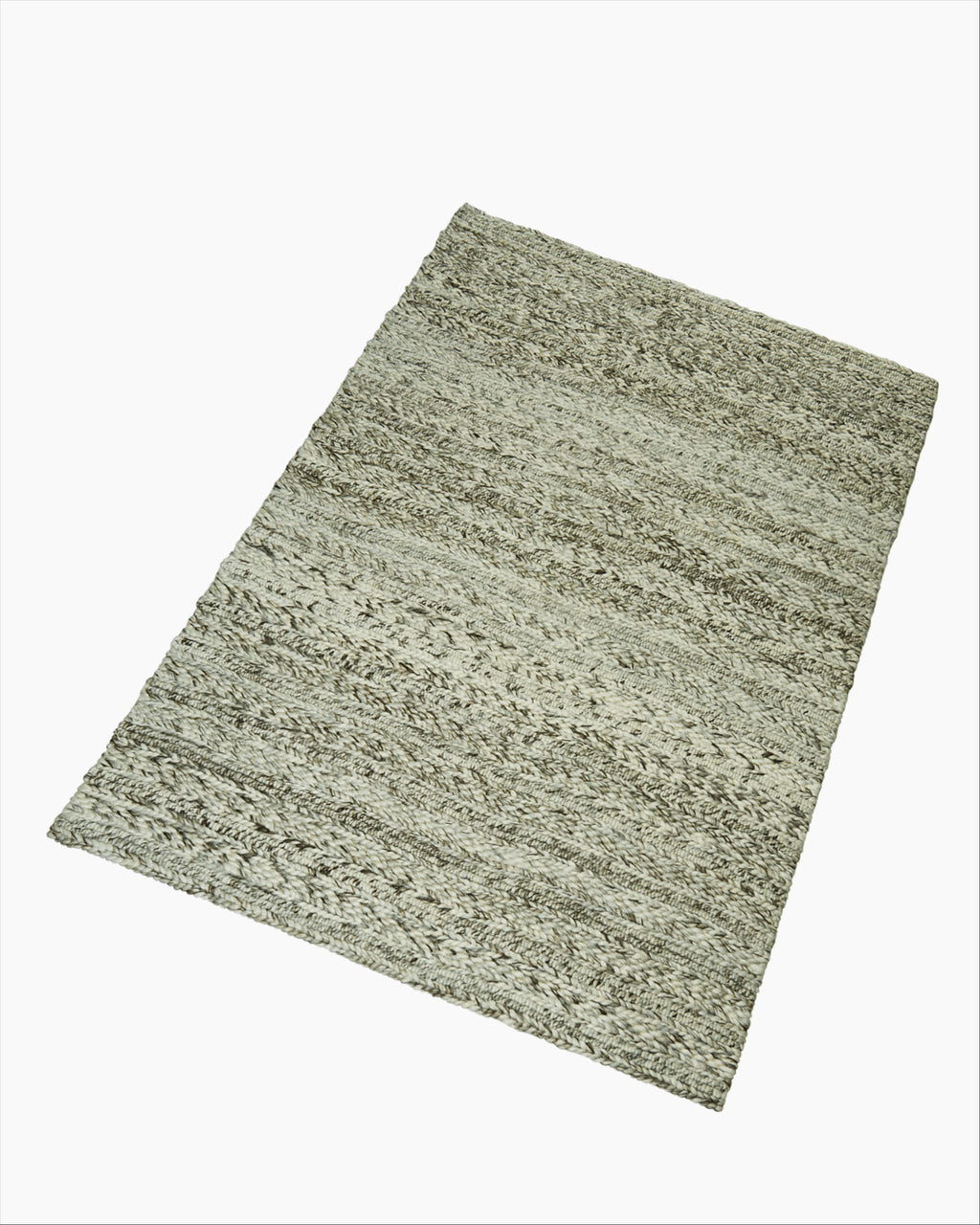 Ayali Wool Handwoven White Rug