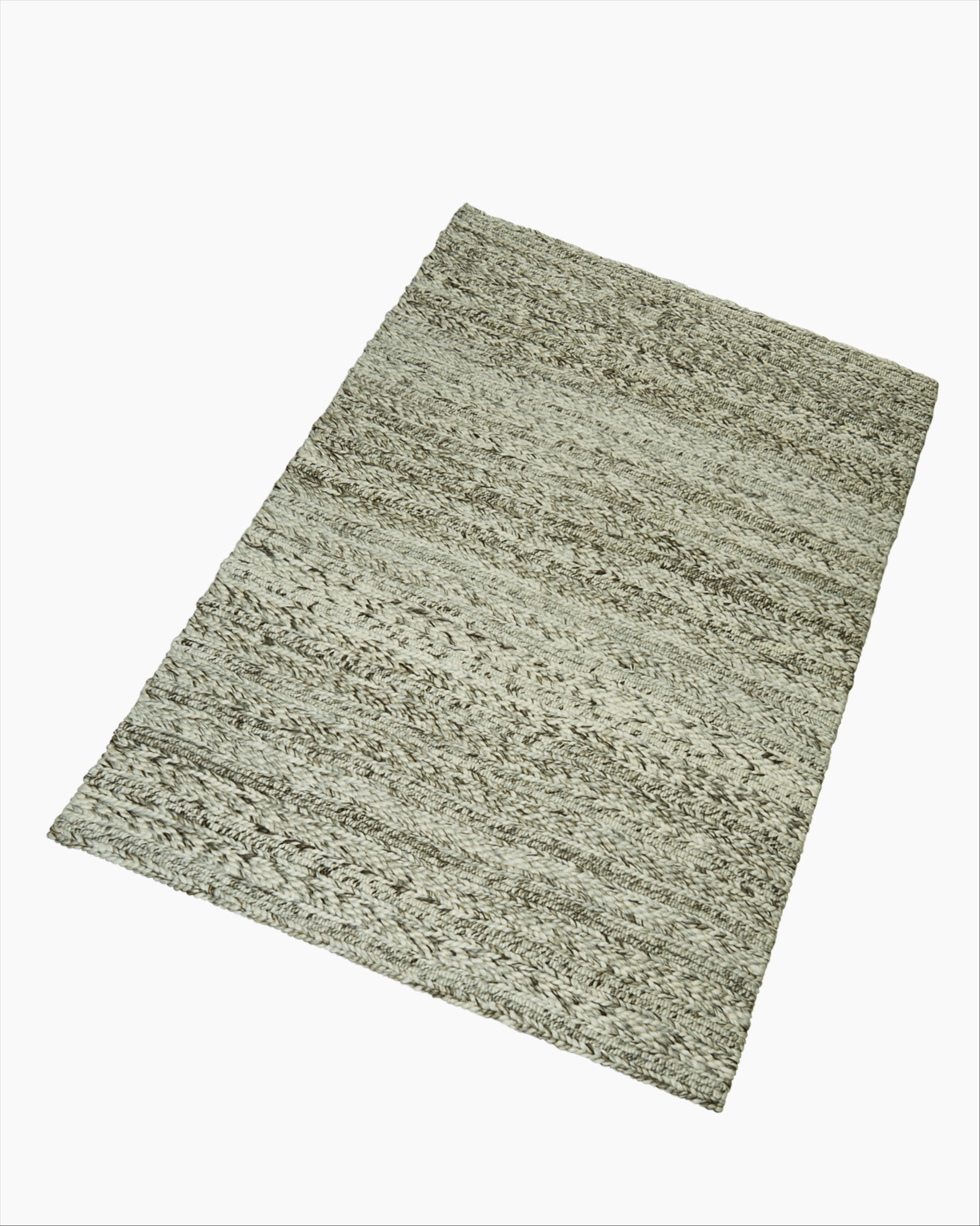 Ayali Wool Handwoven White Rug