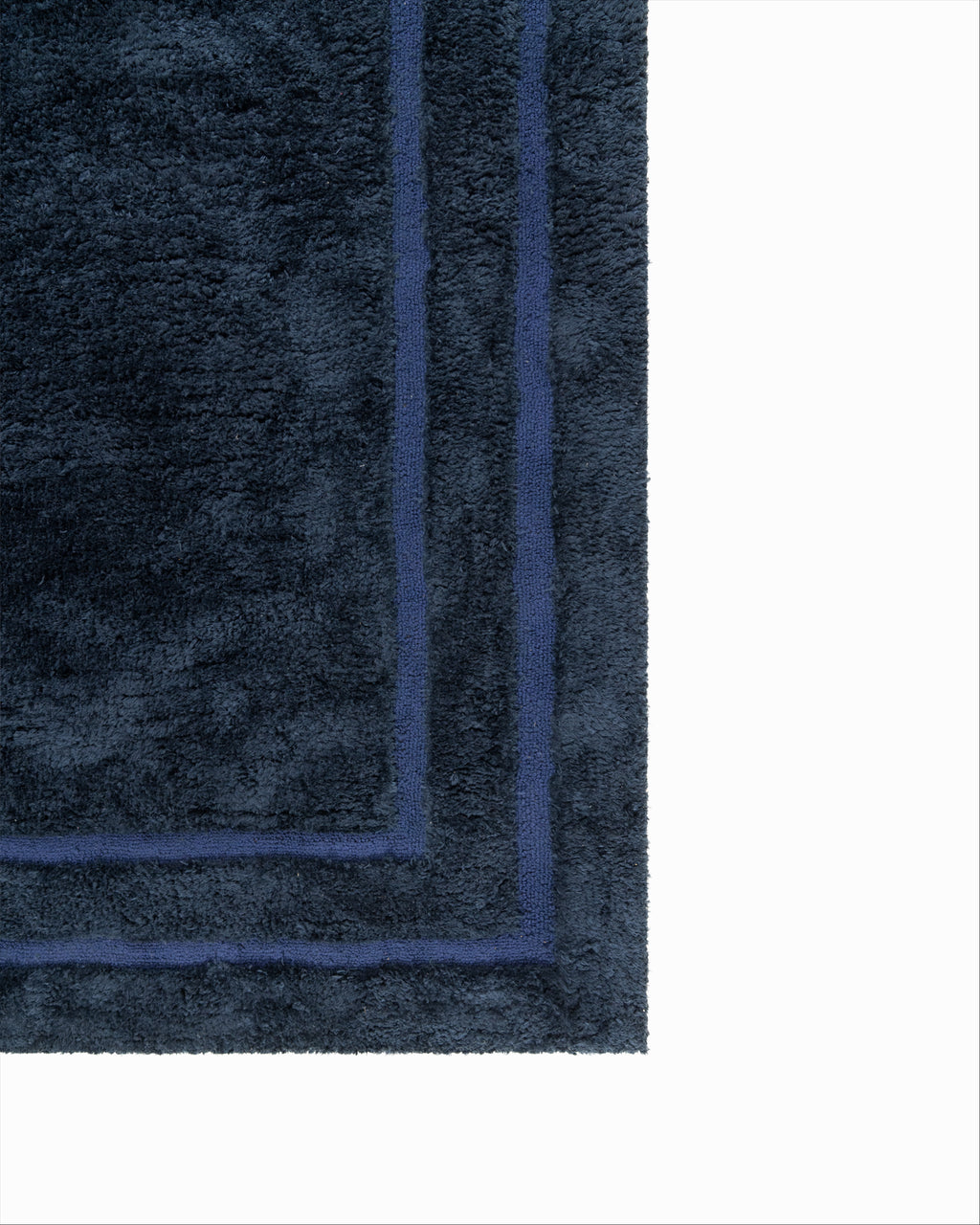 Feather Deco Rug Brick Ink Blue