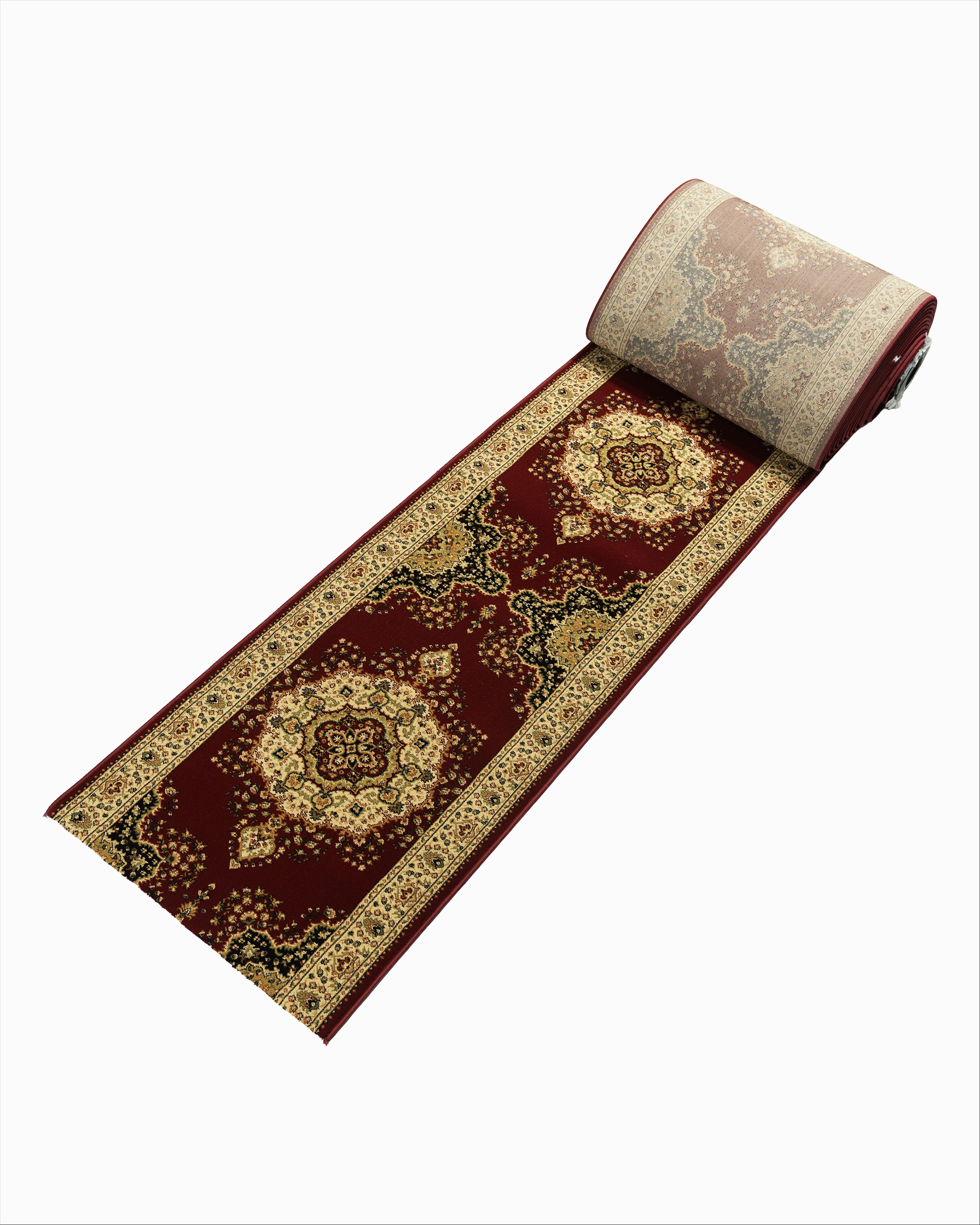 Kohinoor Herricks Red Runner 80 cm Wide x Length Cut To Order