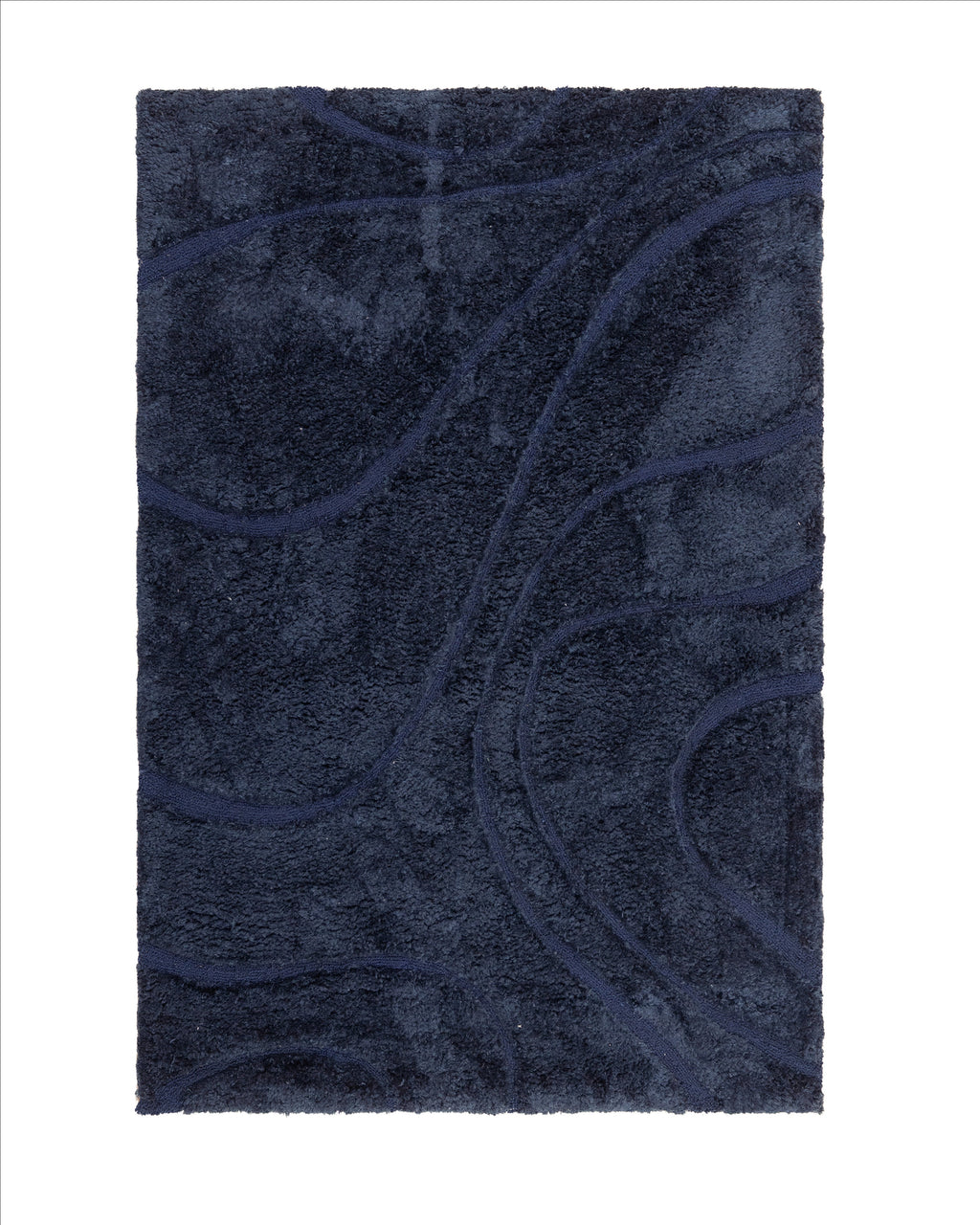 Feather Deco Rug Flume Ink Blue