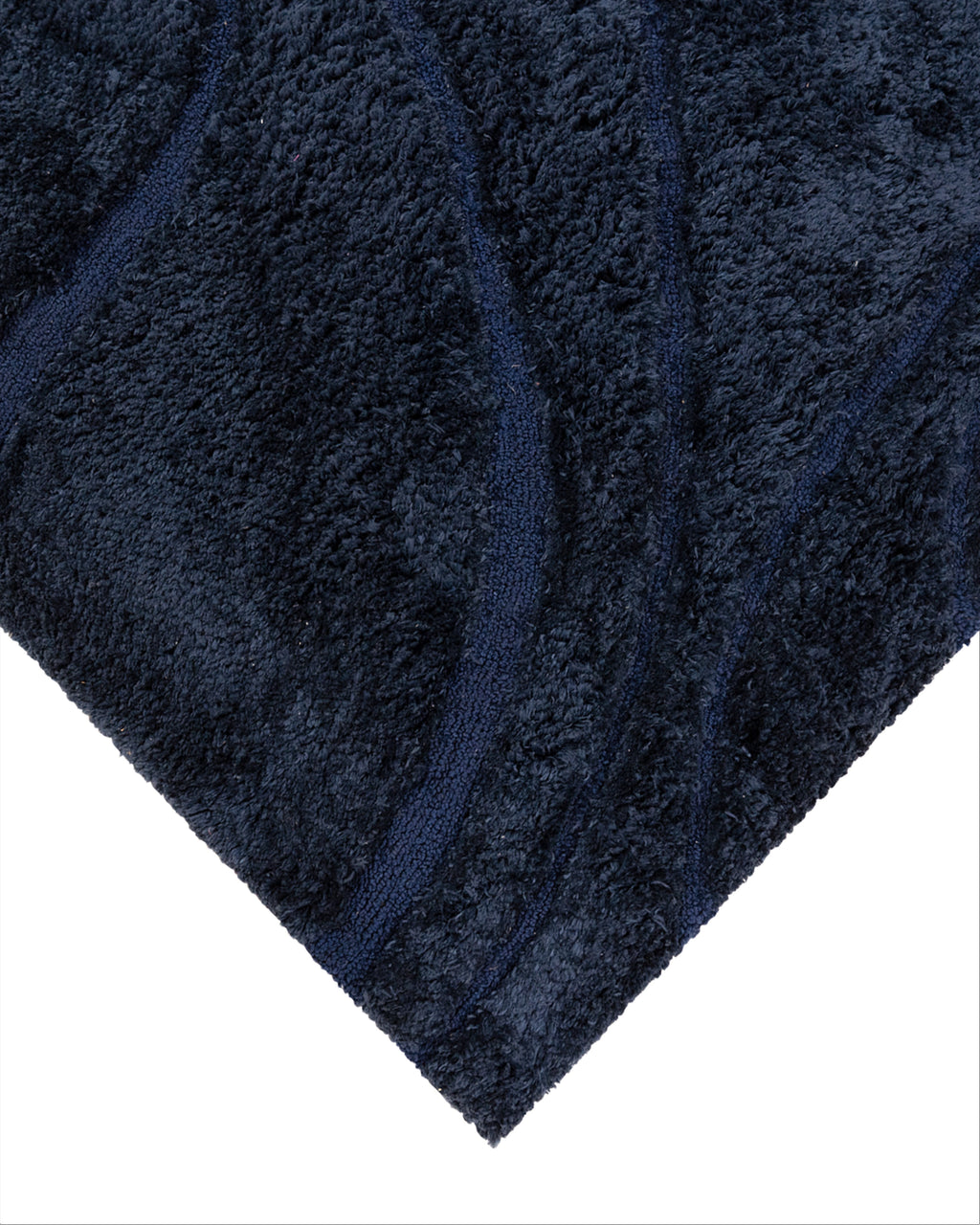 Feather Deco Rug Flume Ink Blue