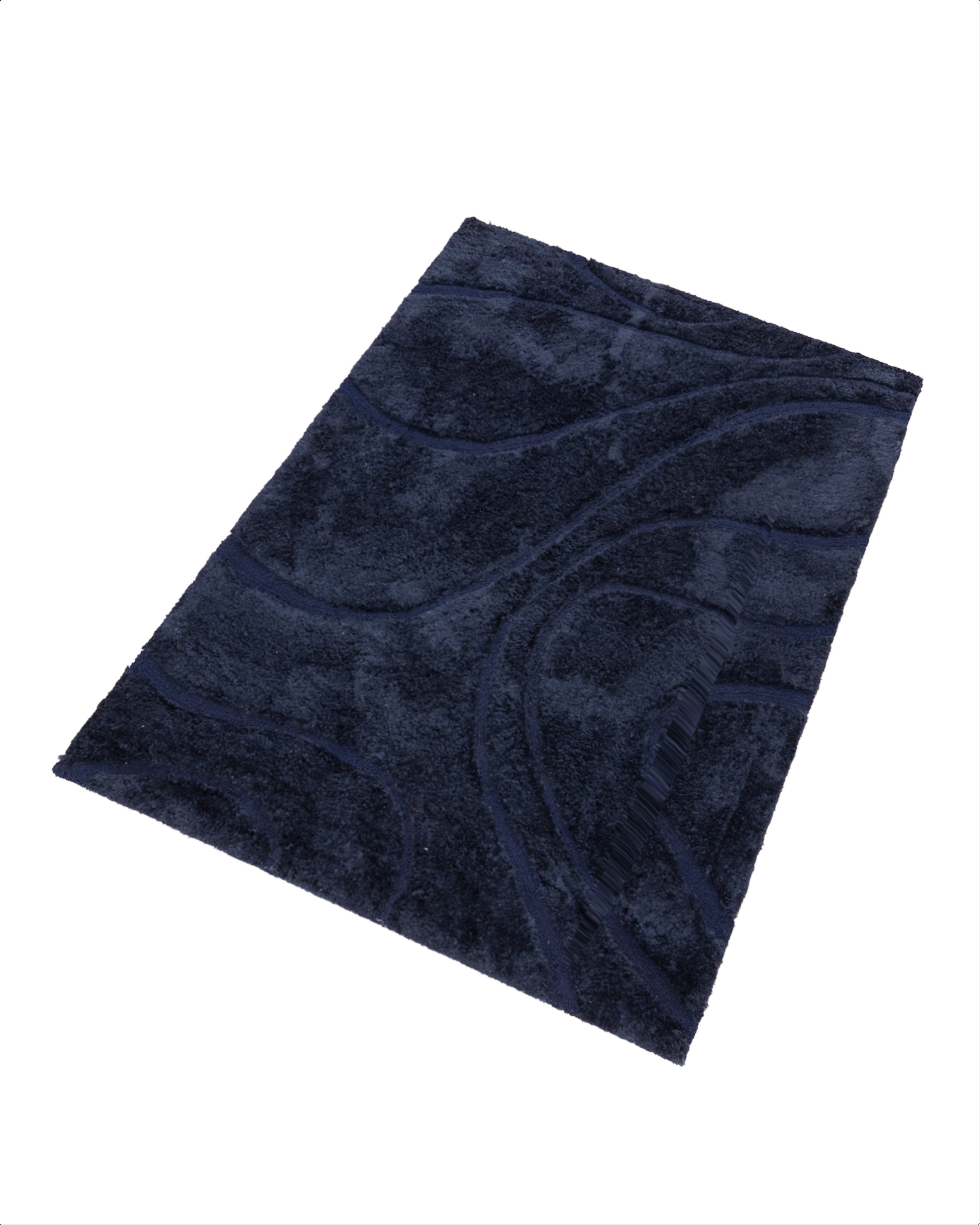Feather Deco Rug Flume Ink Blue