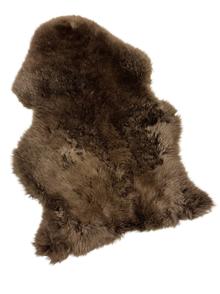 New Zealand Long Wool Sheepskin Rug Large Brown