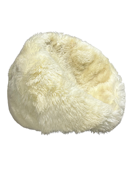 New Zealand Long Wool Sheepskin Bean Bag Natural White