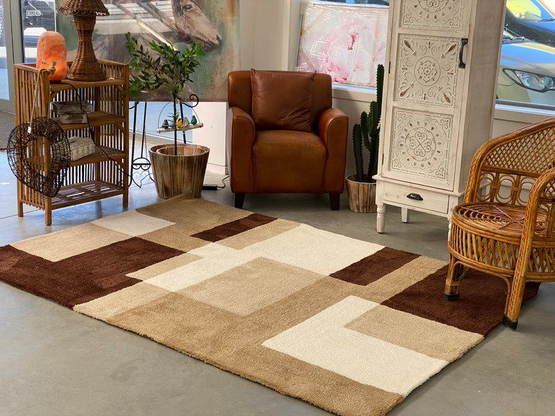Amara Rug Casket Choclate-Coffee-Beige And Ivory