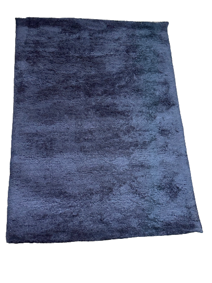 Feather Shaggy Rug Inky Dark Blue