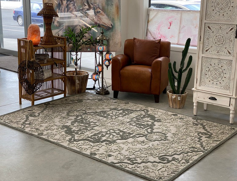Kellyville Medallion Rug Grey